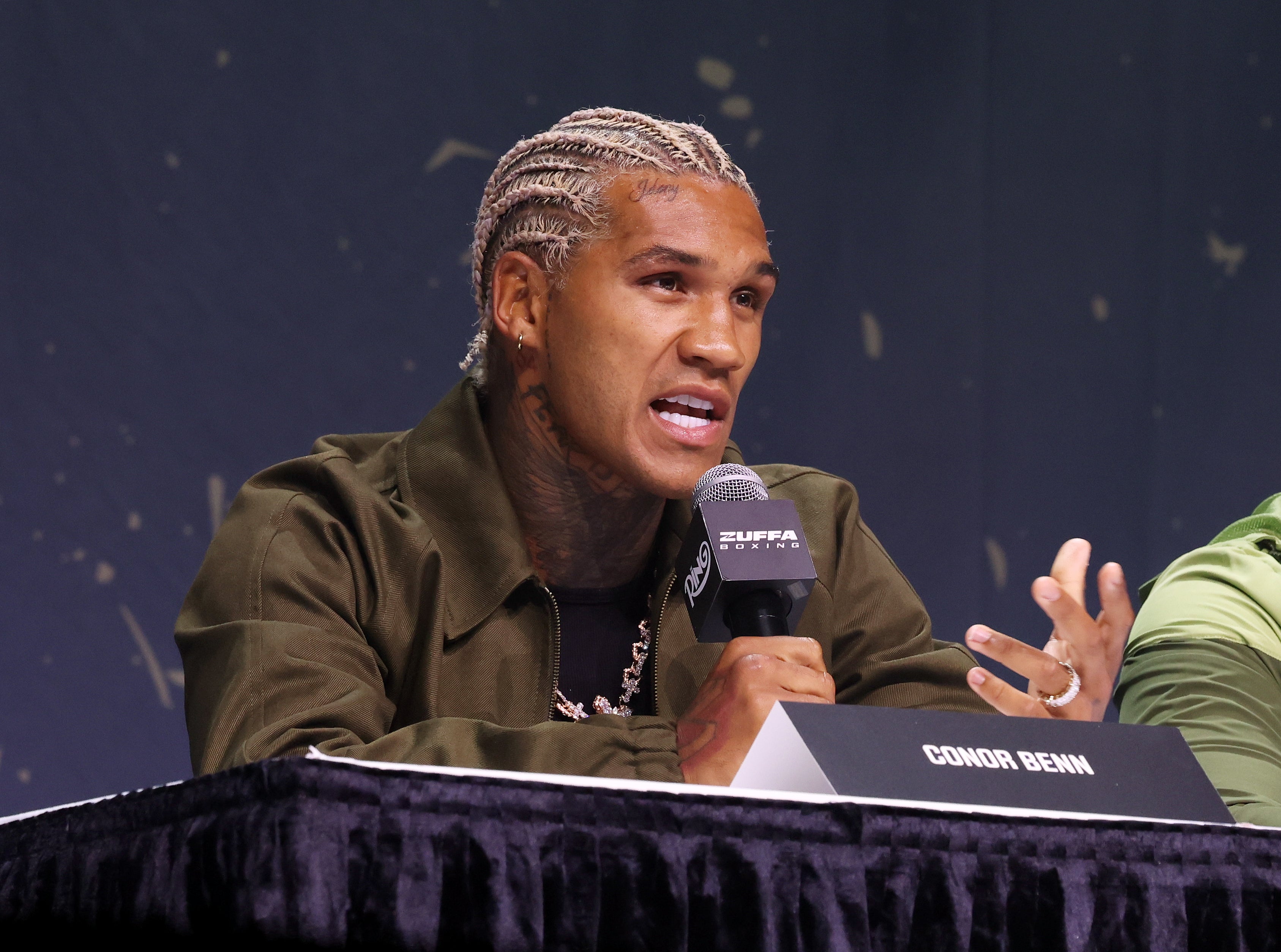 Conor Benn at the launch press conference for his fight with Ryan Garcia