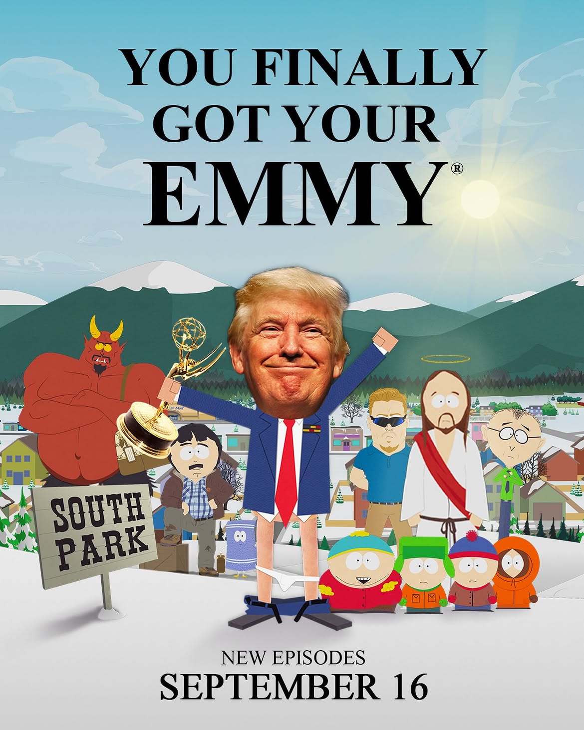 South Park nutzt den Emmy-Gewinn, um Trump mit der Auszeichnung zu trollen ...