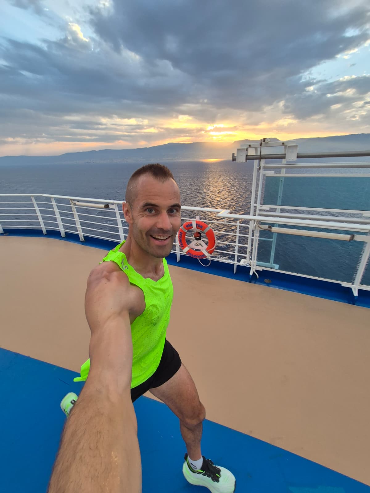 Manson had become well-known for his marathons by the time he was ready for his sea day run
