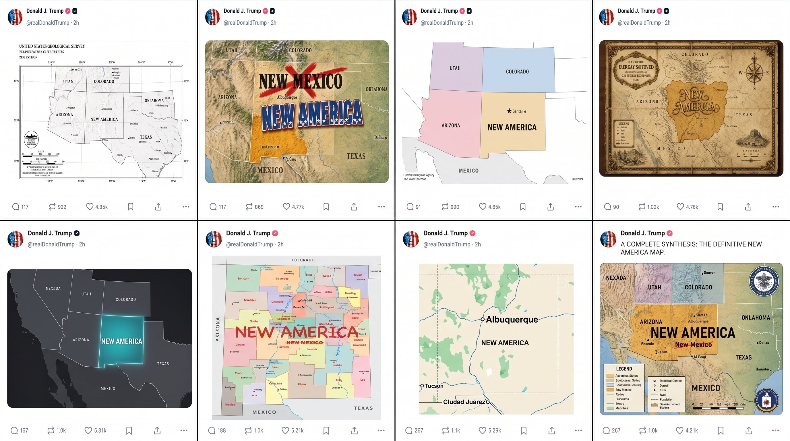 The president has also floated renaming New Mexico and has in fact renamed Lake Ontario to Lake America in recent days