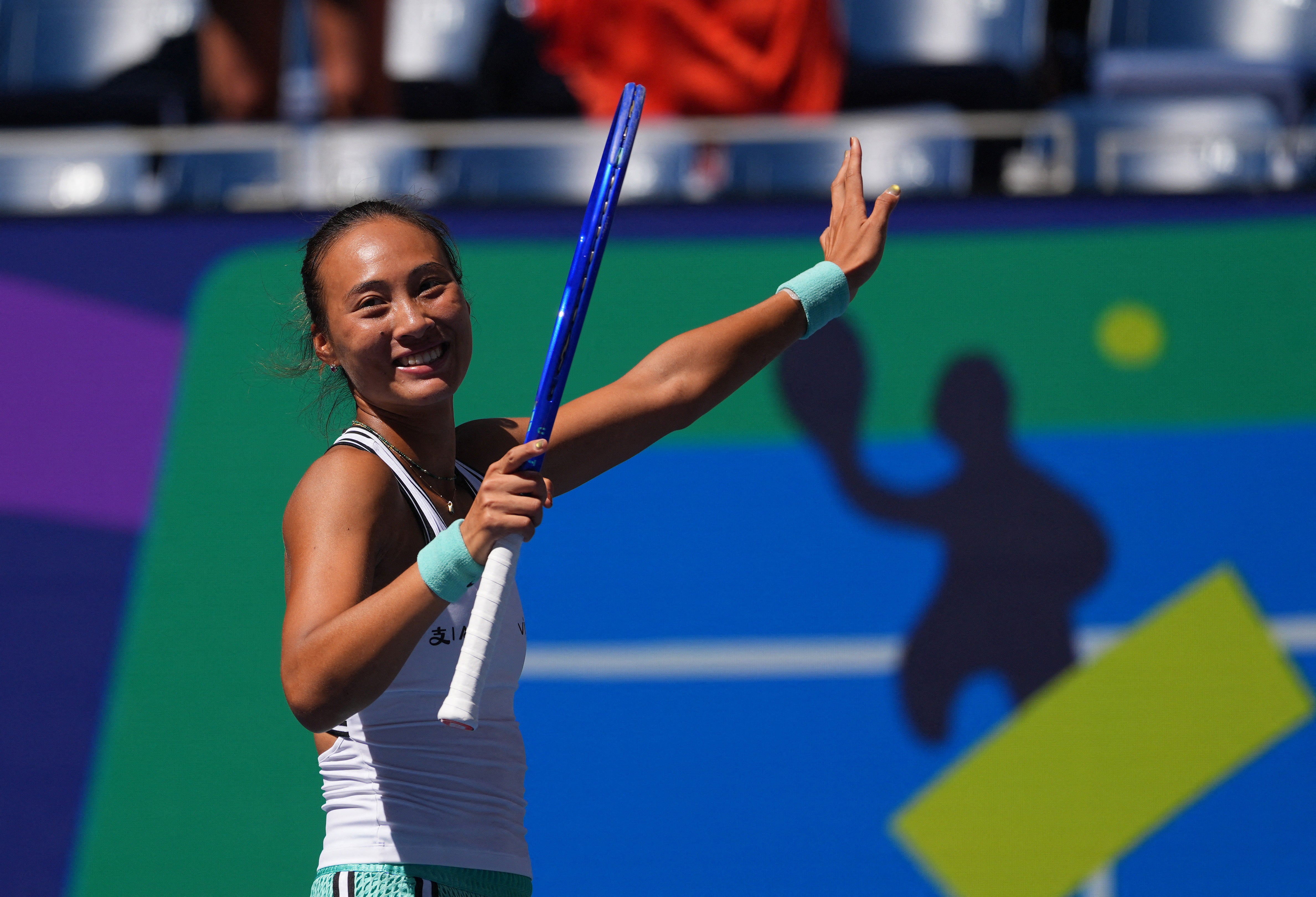 Including her third-round win over Keys, Zheng won successive sets from 0-5 down