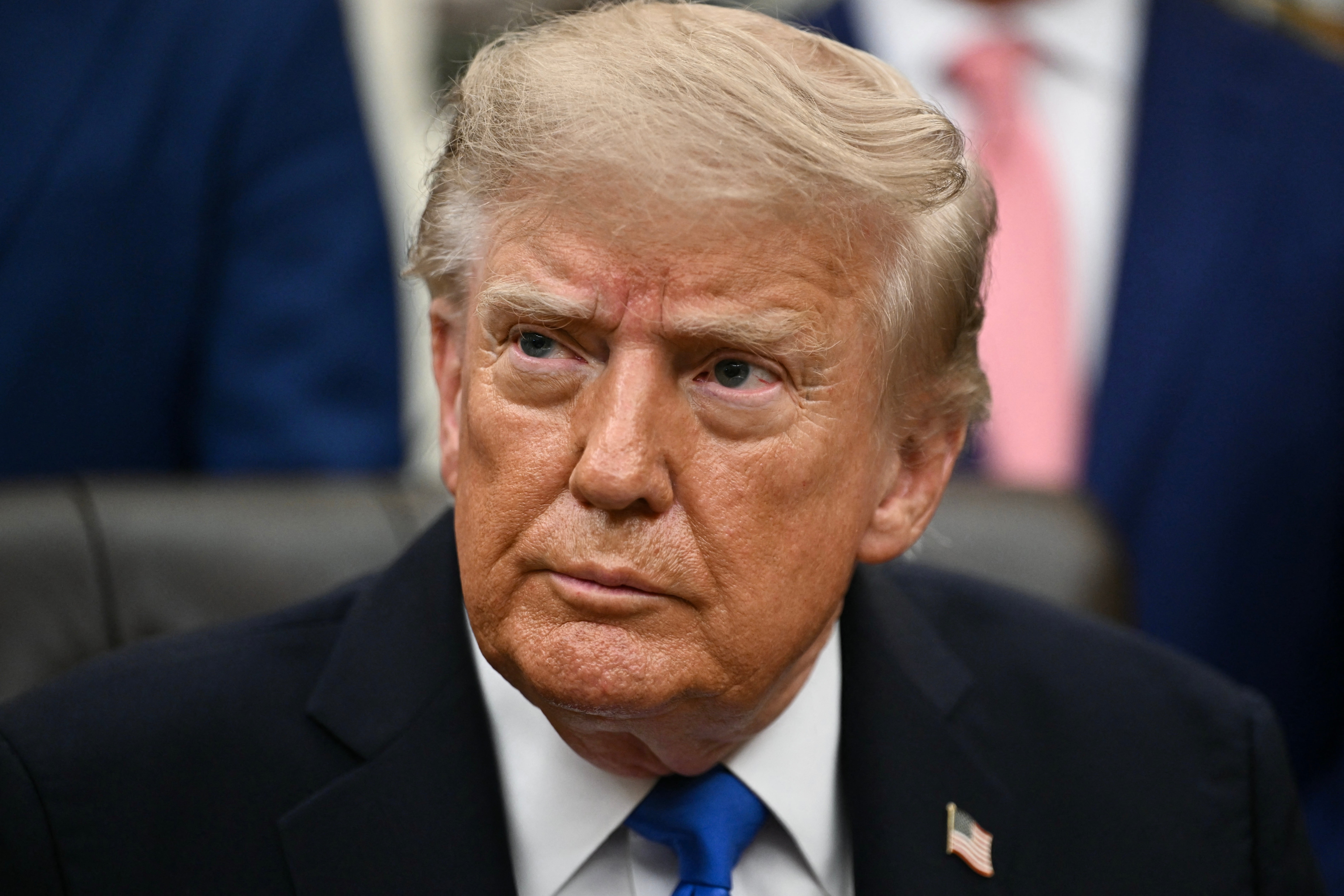 The US leader insists the Strait is still open