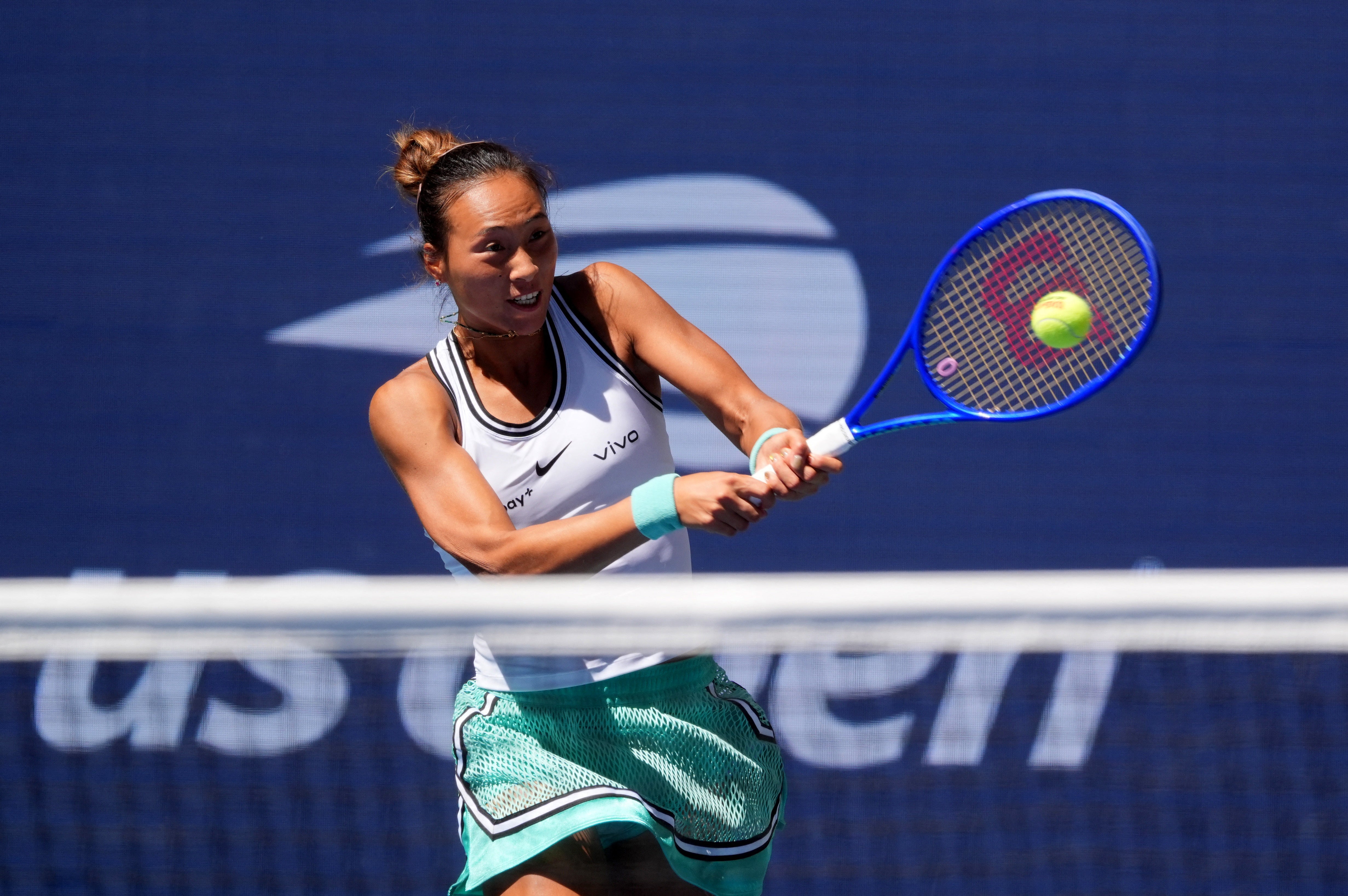 Zheng will now face either Elena Rybakina or Naomi Osaka in the last eight