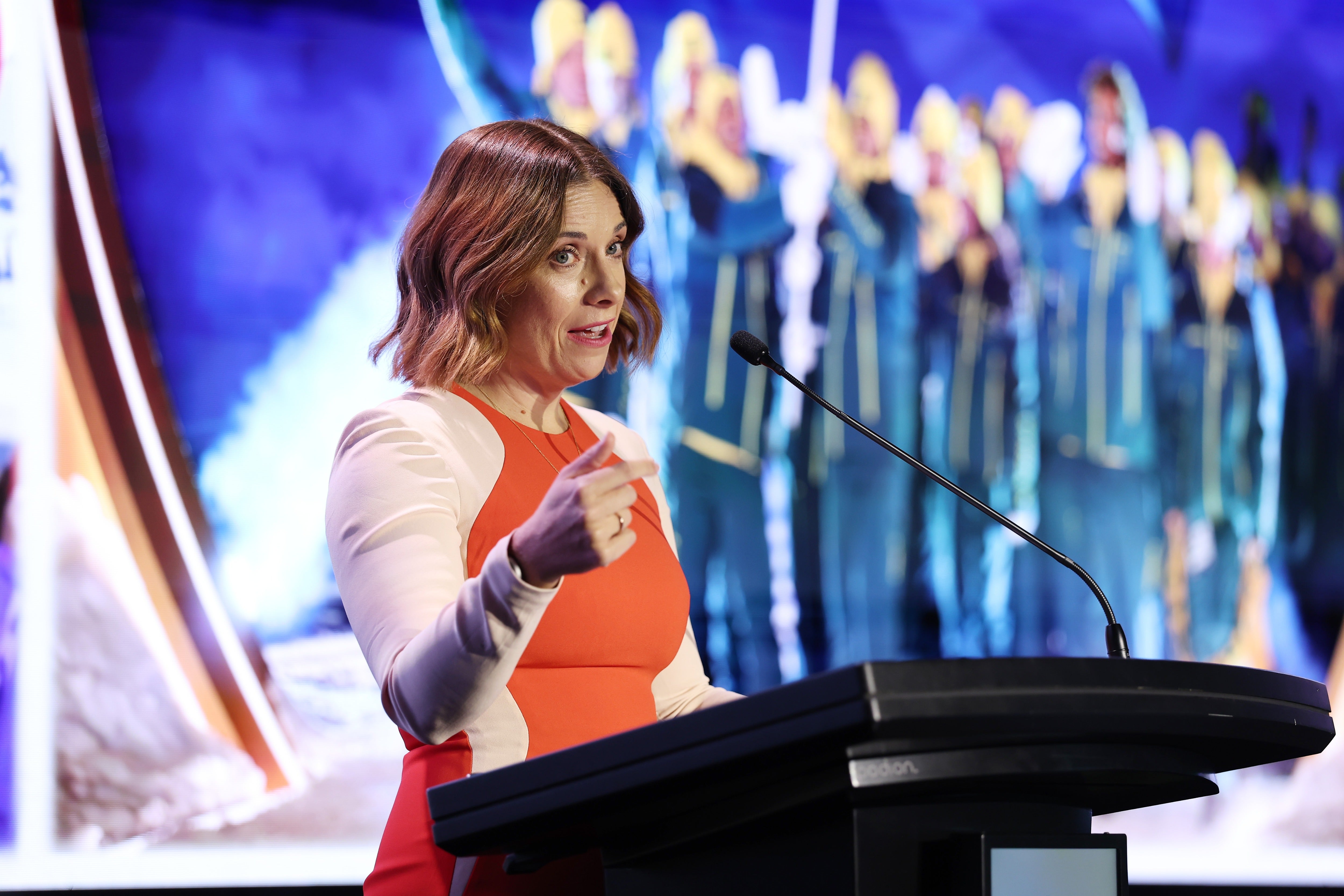 Australia's Minister for Communications and Sport, Anika Wells