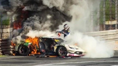 British driver thanks rival for saving his life in horrific motor-racing crash