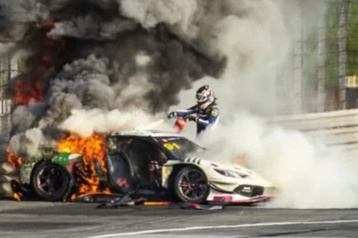British driver thanks rival for saving his life in horrific motor-racing crash British driver thanks rival for saving his life in horrific motor-racing crash