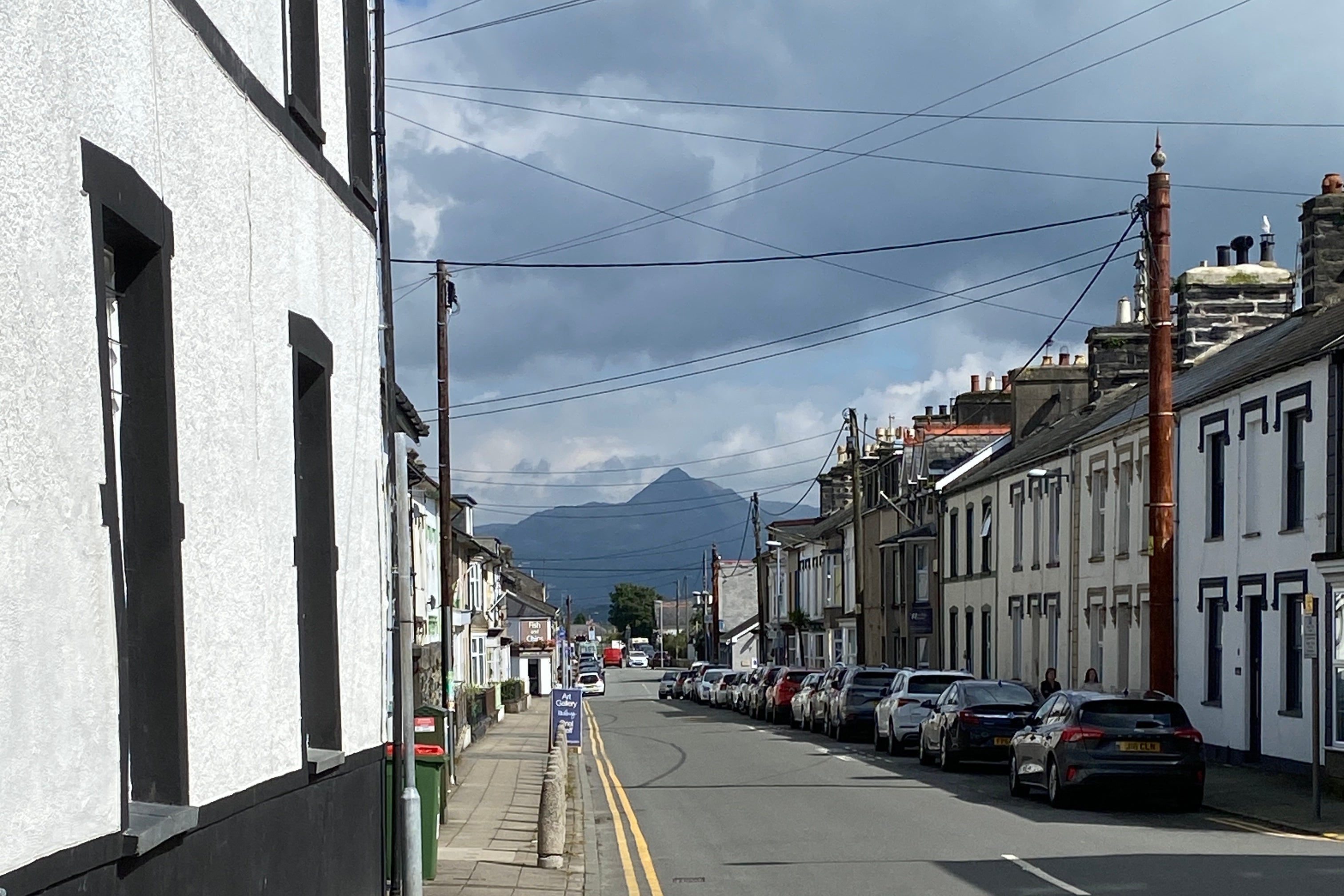 Yr Wyddfa (Snowdon) pictured from the village of Porthmadog (Nick Willis)