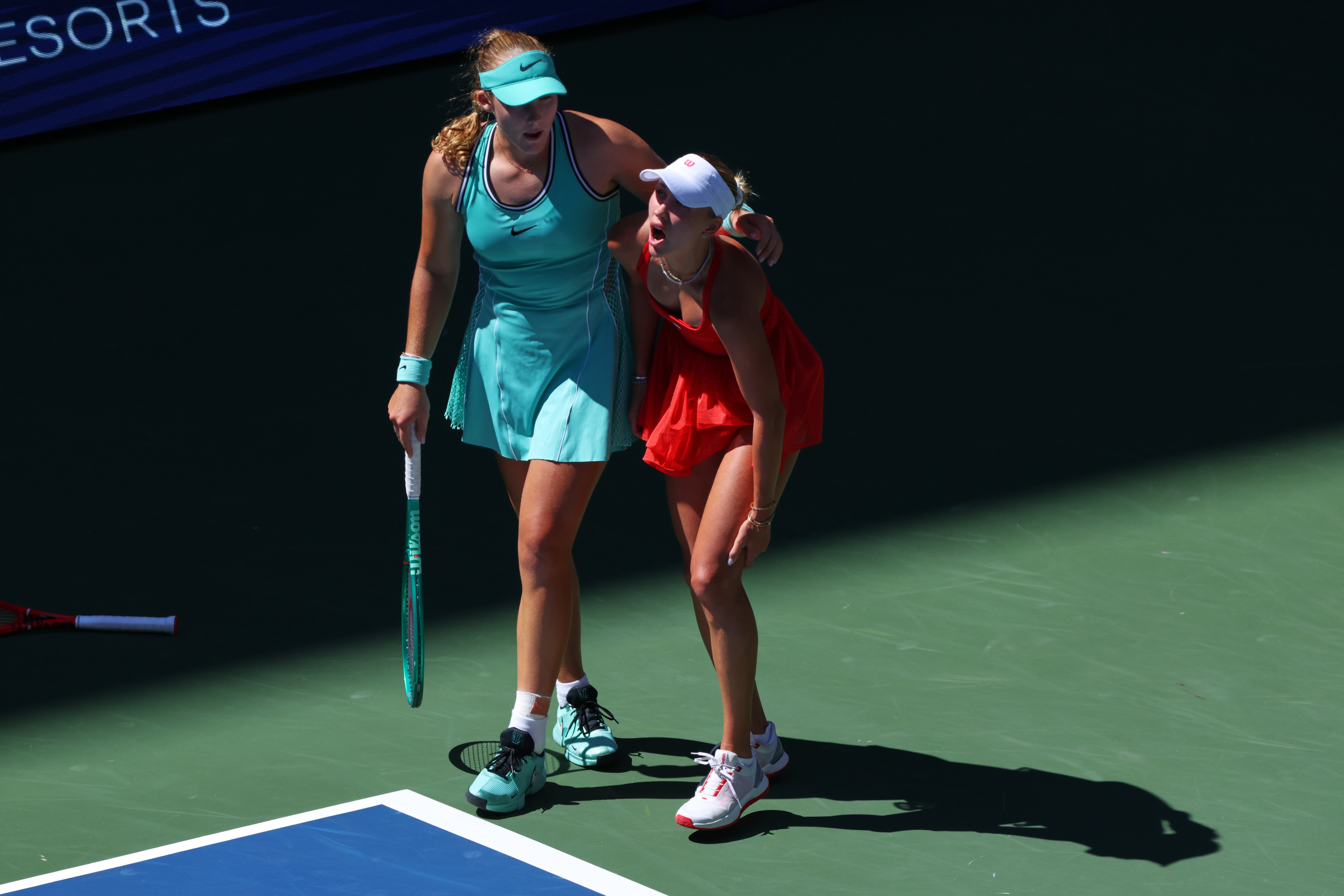Andreeva helped Potapova to her feet and did not celebrate winning against her