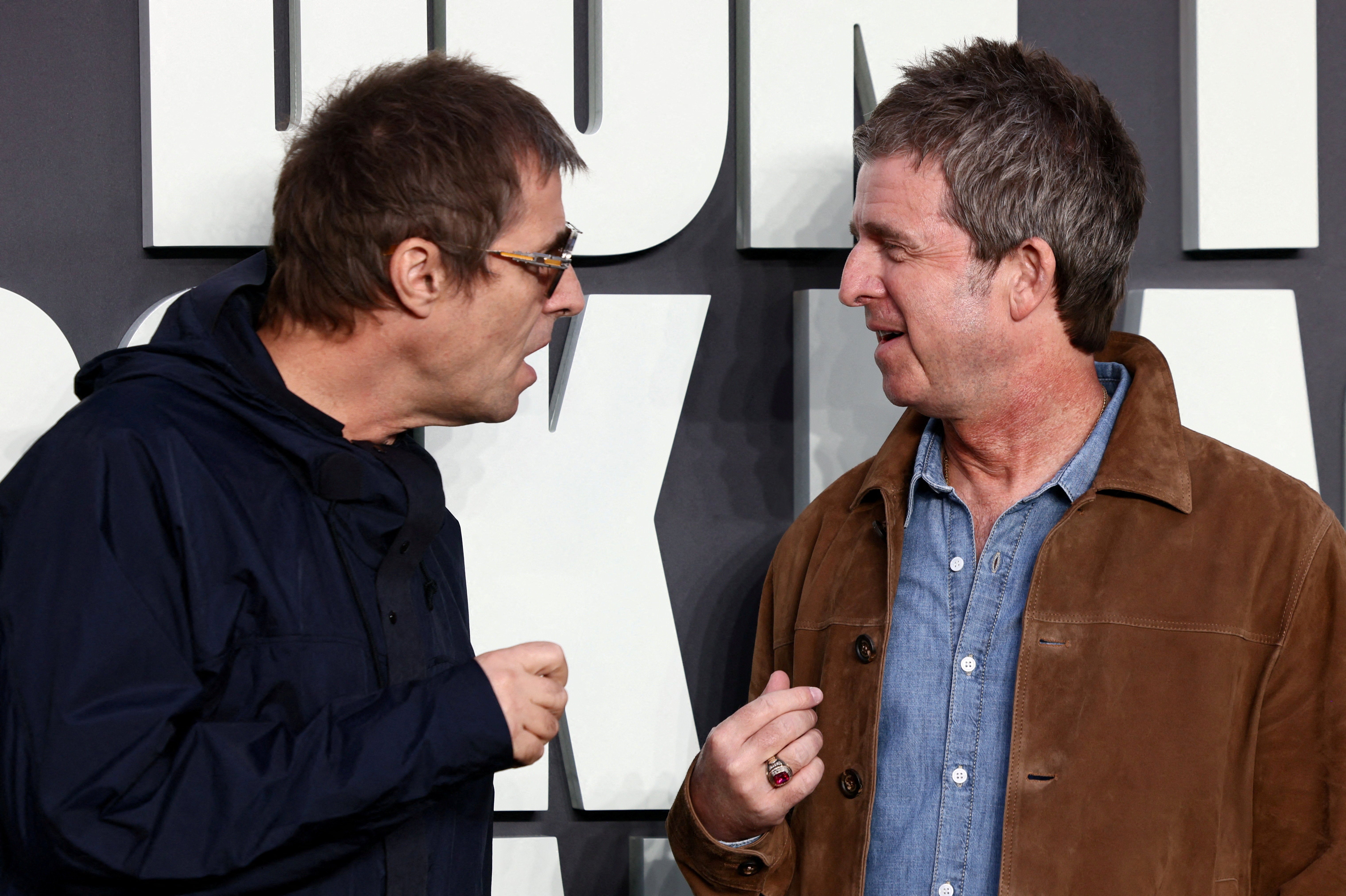 Liam and Noel at the London premiere of ‘Oasis: Don’t Look Back in Anger’