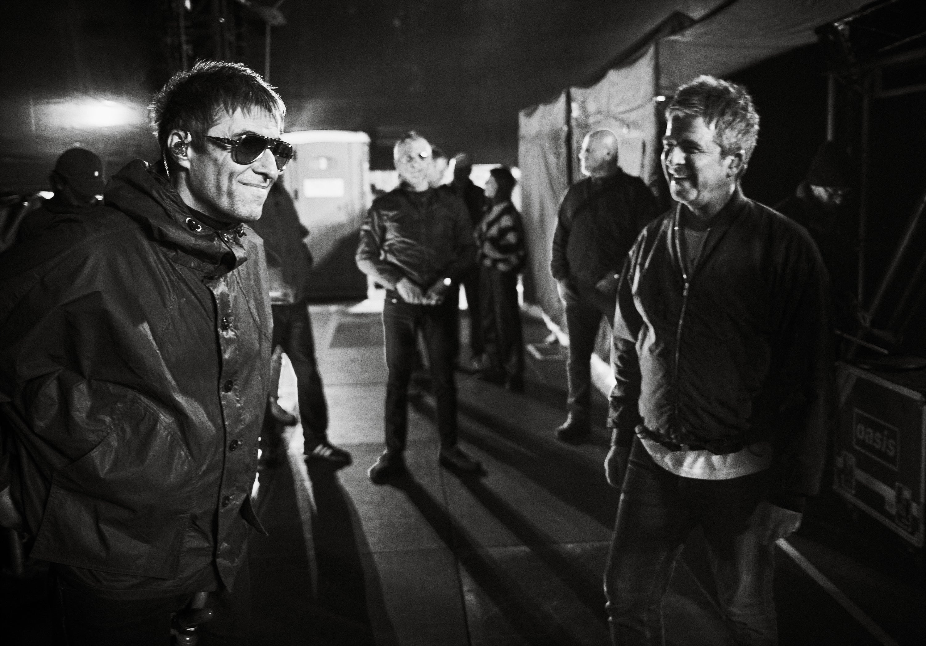 Liam and Noel backstage during the Oasis reunion