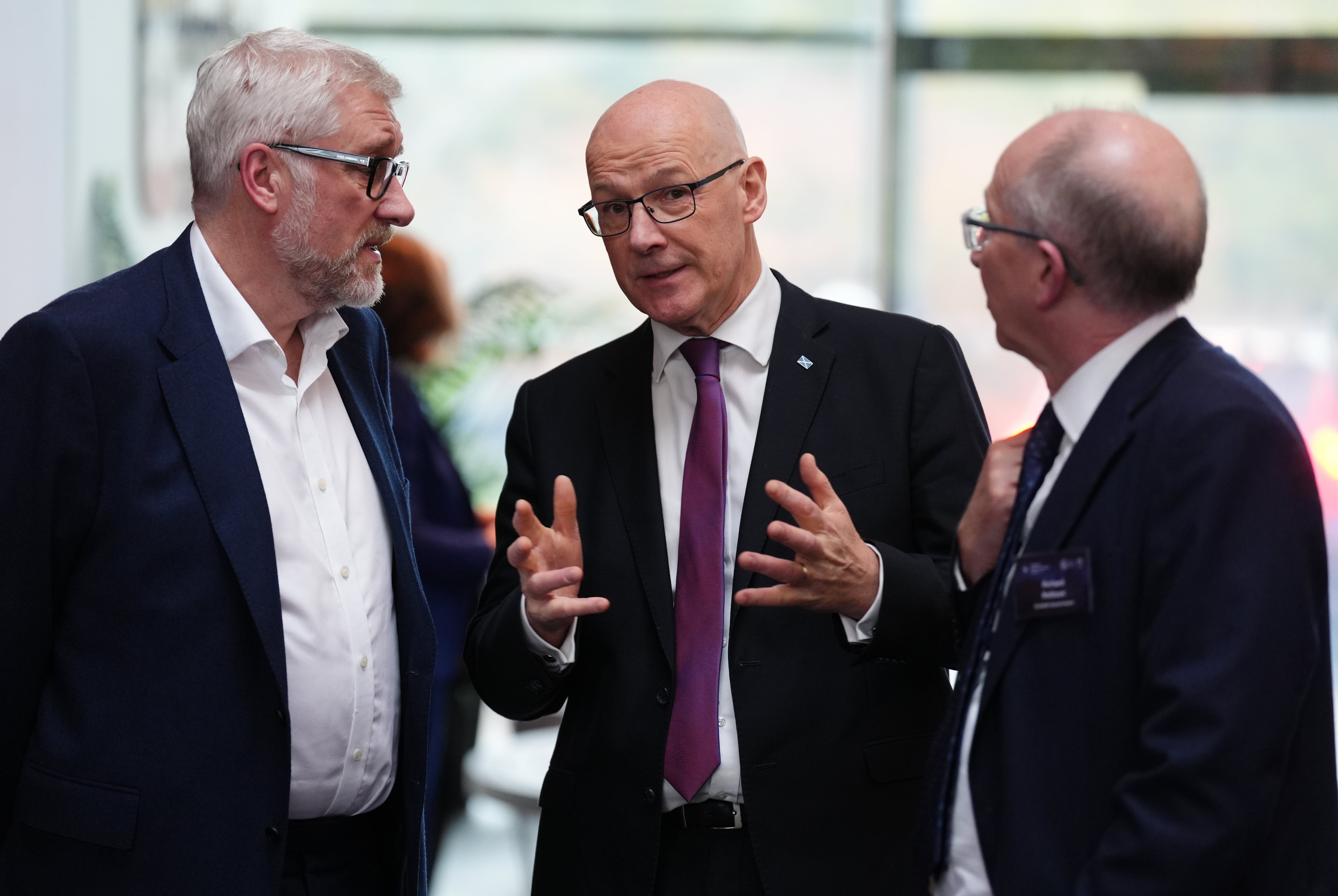 Scottish Financial Enterprise chief executive Sandy Begbie (left) warned Scotland could lose out on ‘potentially billions of investment’. (Andrew Milligan/PA)