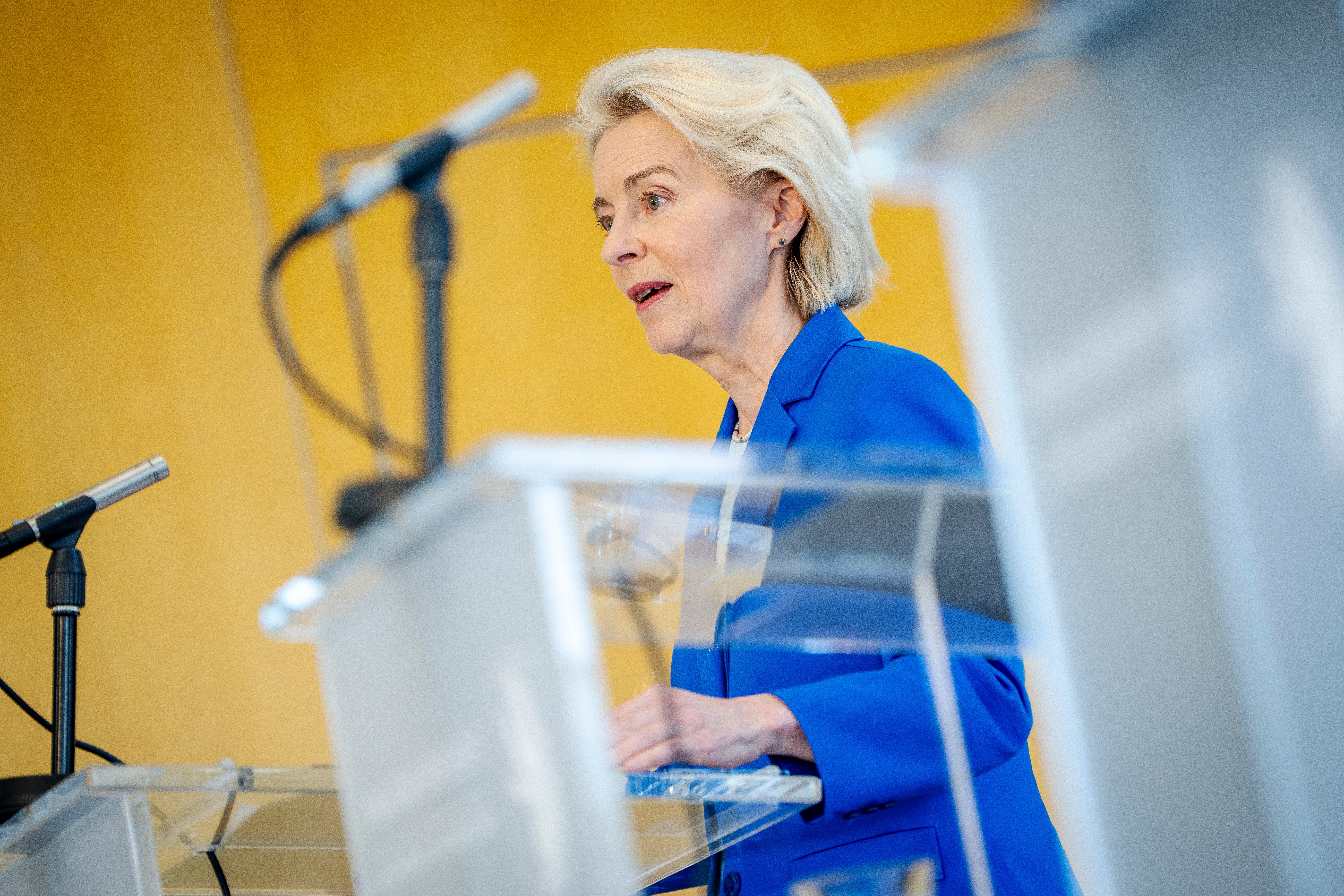 Ursula von der Leyen called the scenes in Serbia 'shocking' (AFP/Getty)