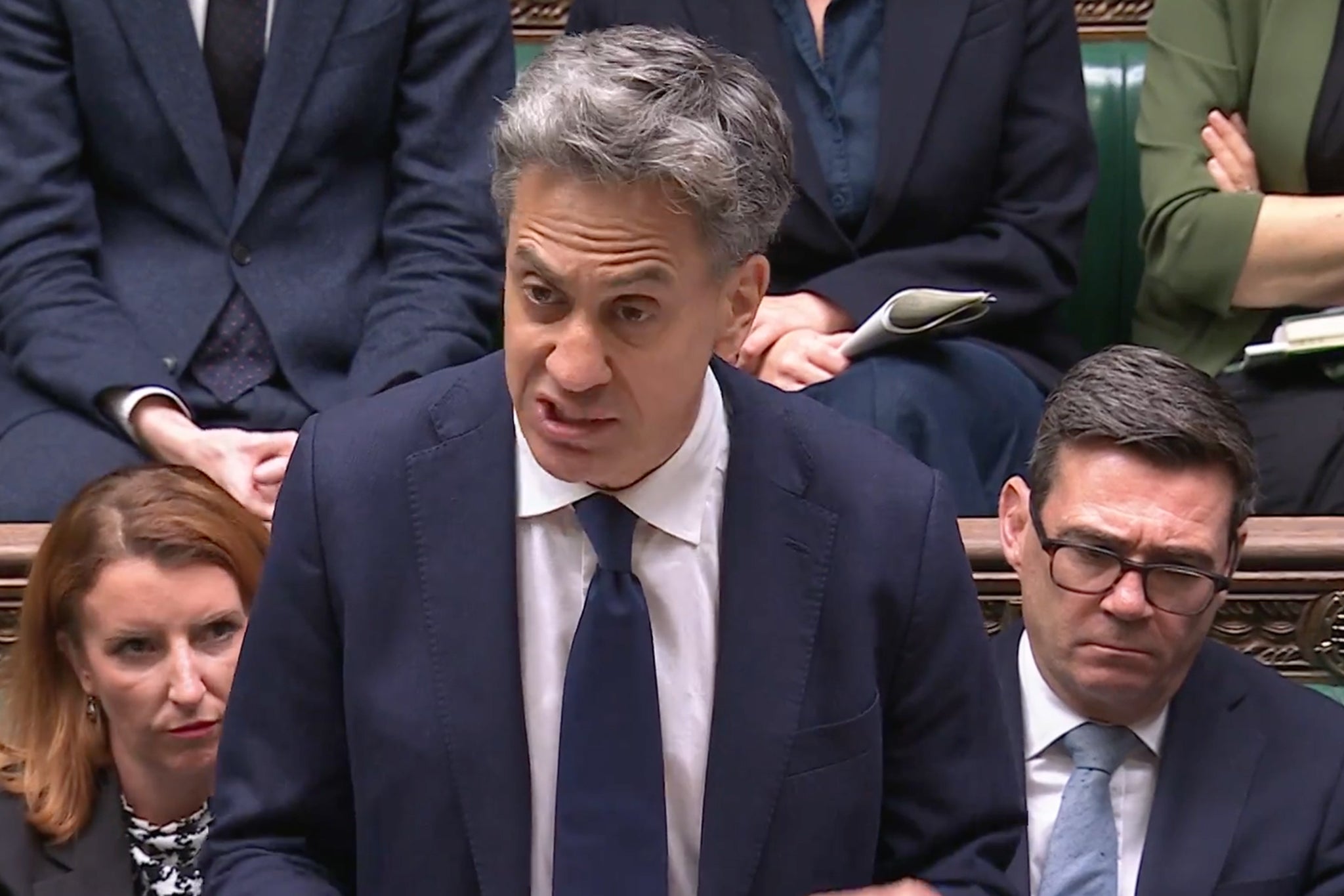 Foreign Secretary Ed Miliband announced sanctions against illegal West Bank settlements in Israel in parliament.