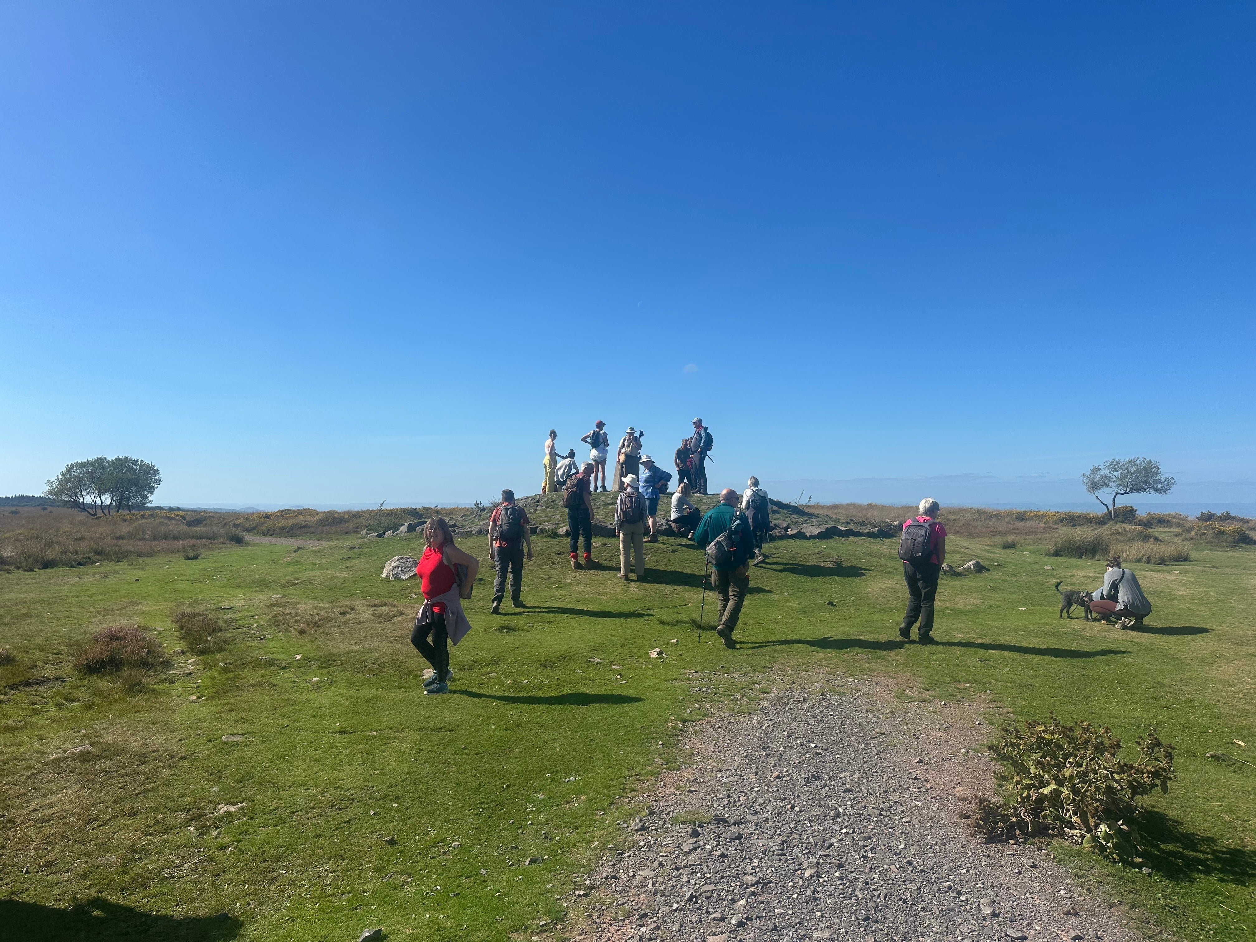 Mike Harvey leads a tour of the site organised by Mendip Society