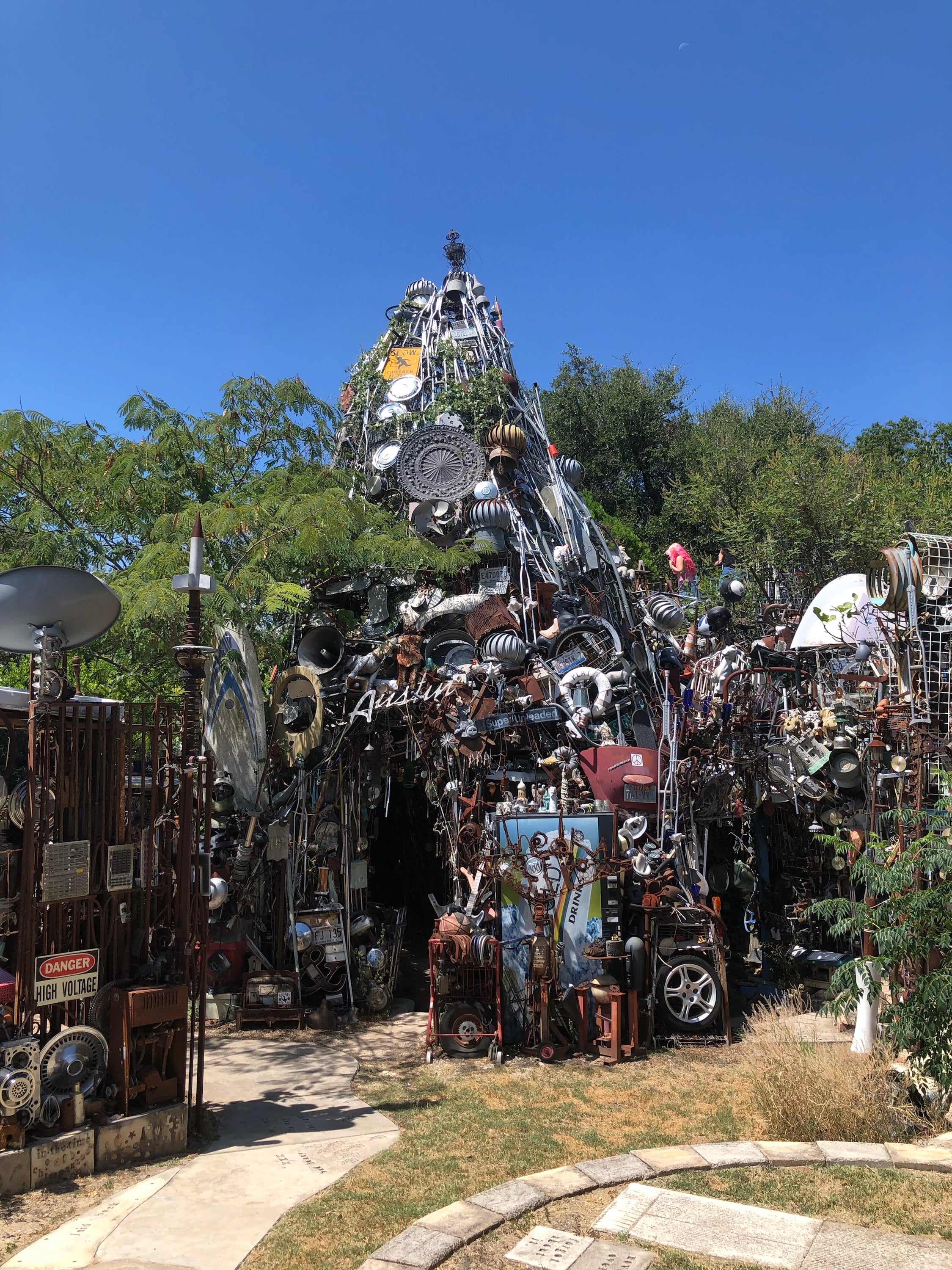 Artist Vince Hannemann, now 63, began building a mismatched masterpiece in his Austin backyard dubbed the Cathedral of Junk in 1988 when he was in his mid-twenties