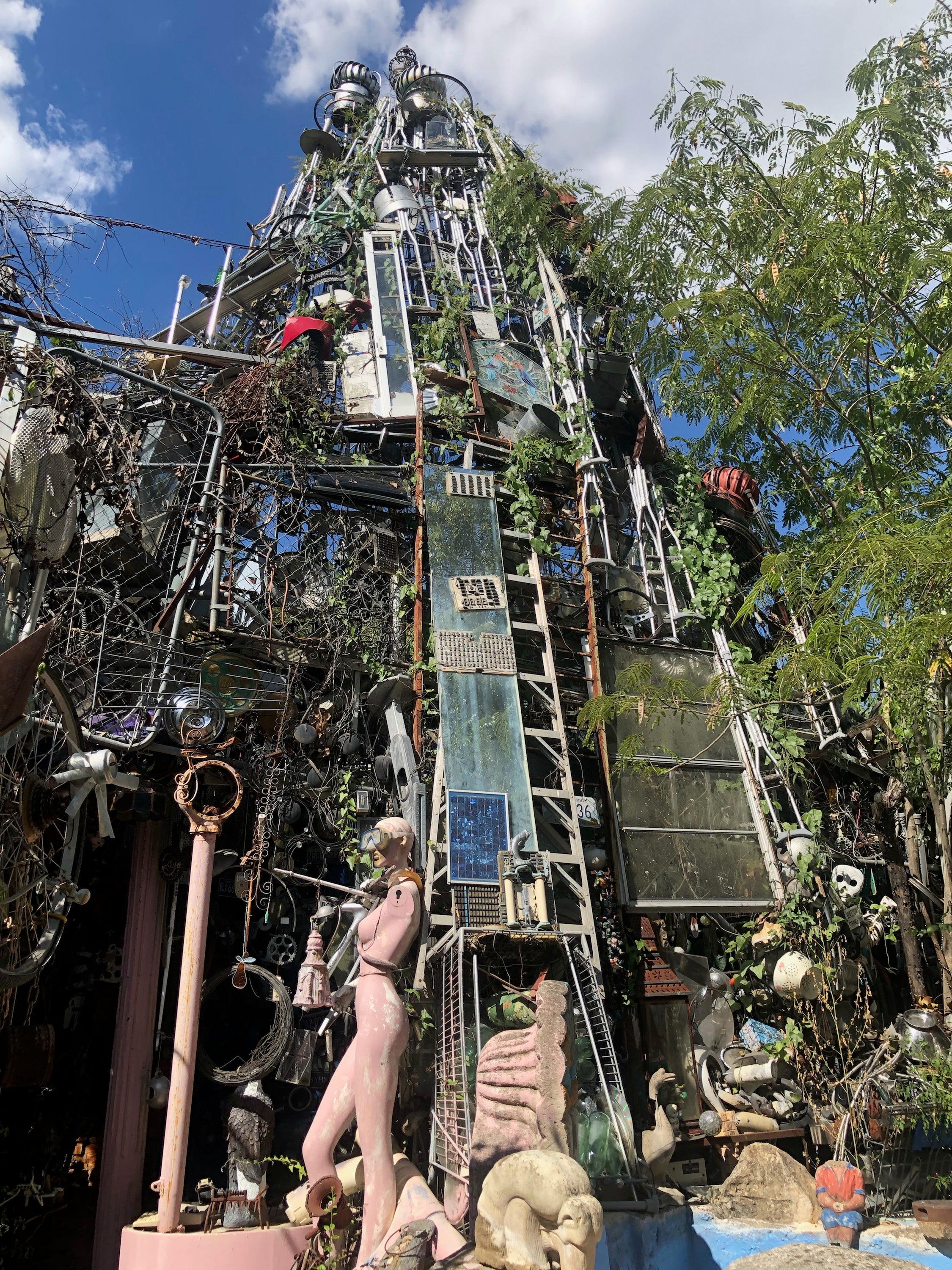 'I've been building sculptures in the backyard ever since I was a kid, so it's just kind of what I like to do,' Hannemann said in an interview