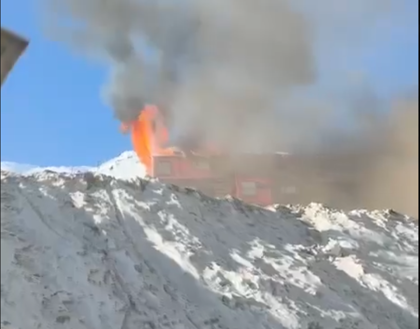 The fire started on the top floor of the hotel before spreading down