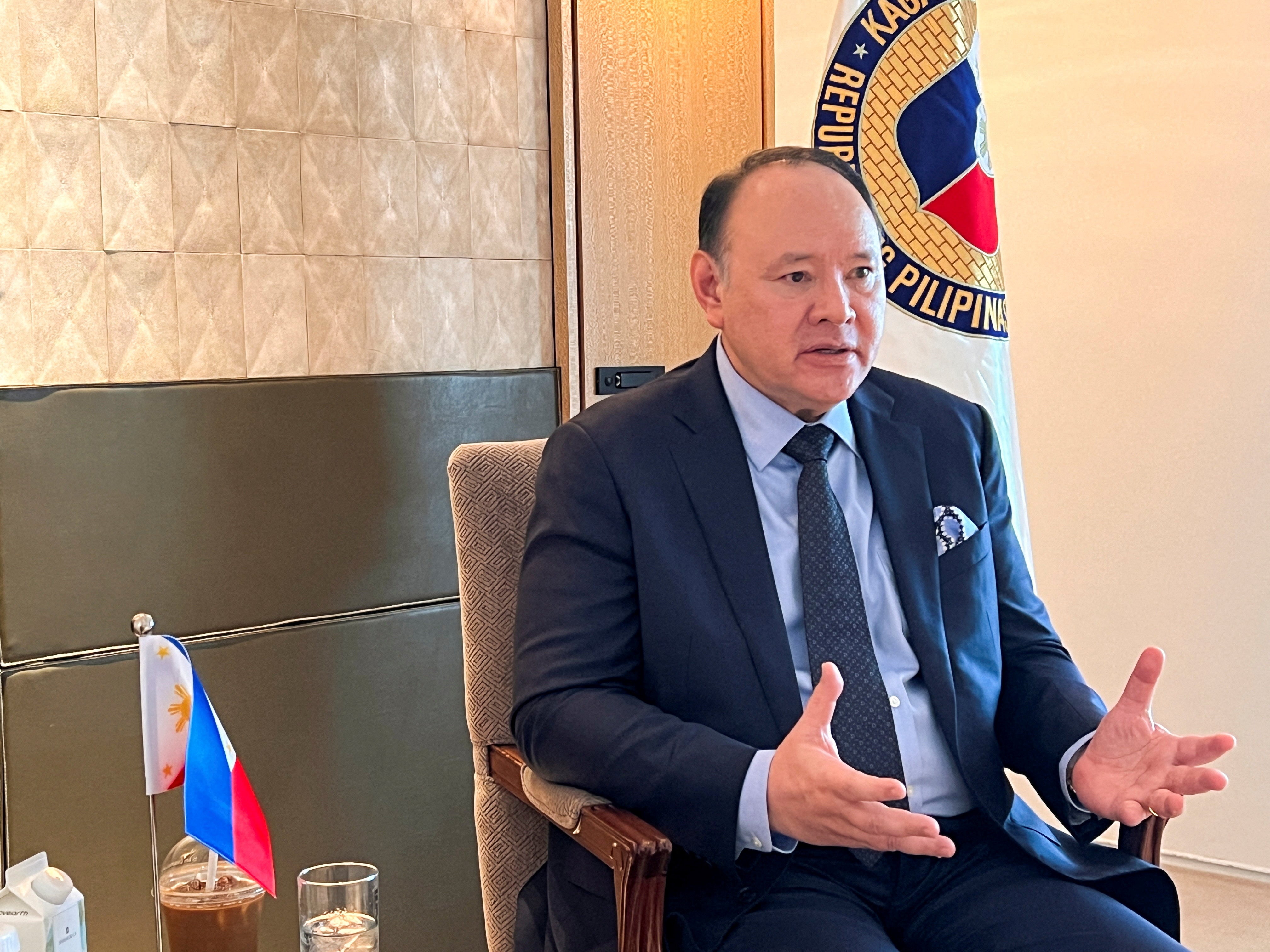 File Philippines Defence Minister Gilberto Teodoro speaks during an interview at the IISS Shangri-La  Dialogue security summit in Singapore (Reuters)