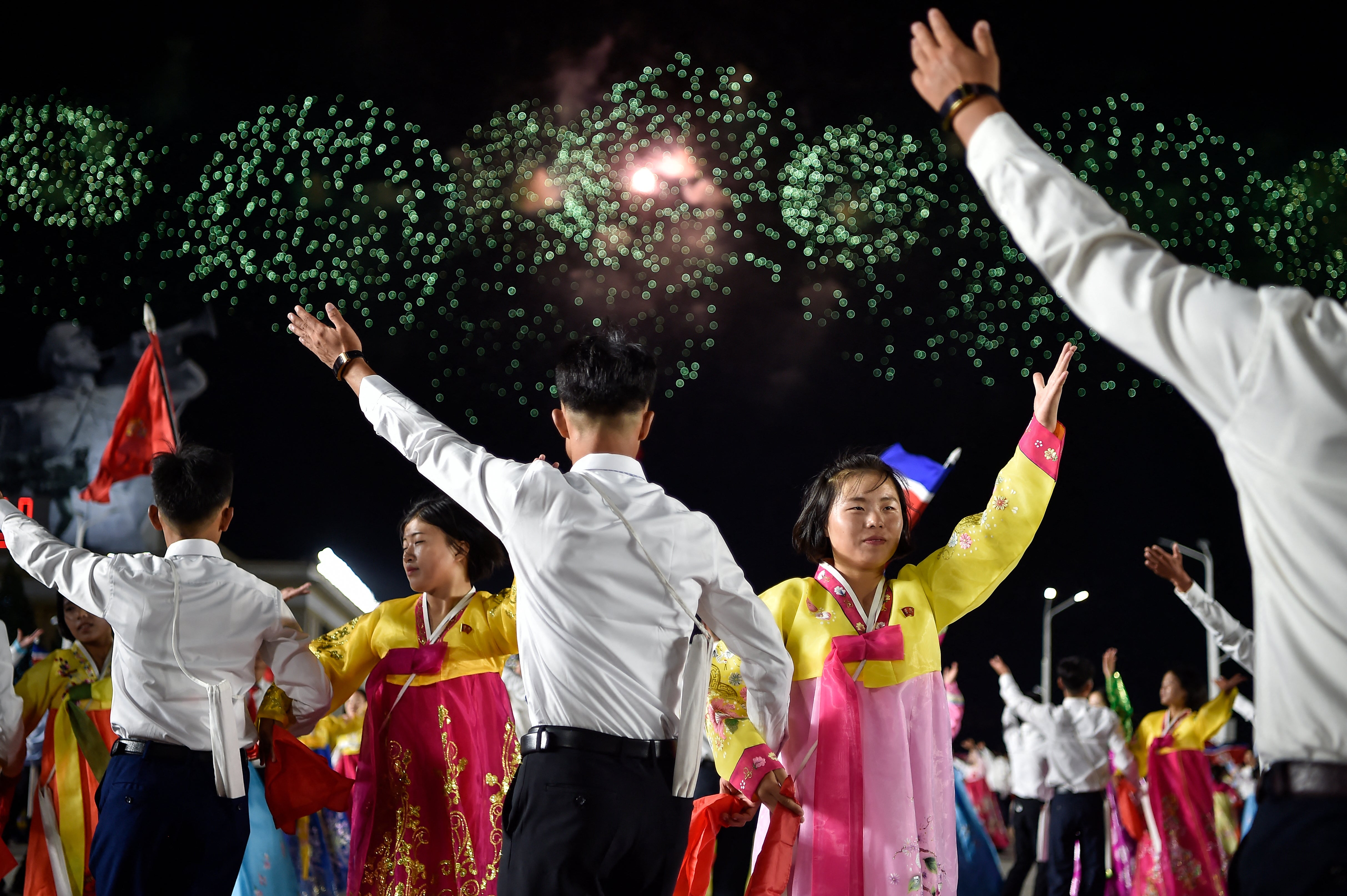 An evening gala to celebrate the 78th founding anniversary of North Korea (AFP/Getty)