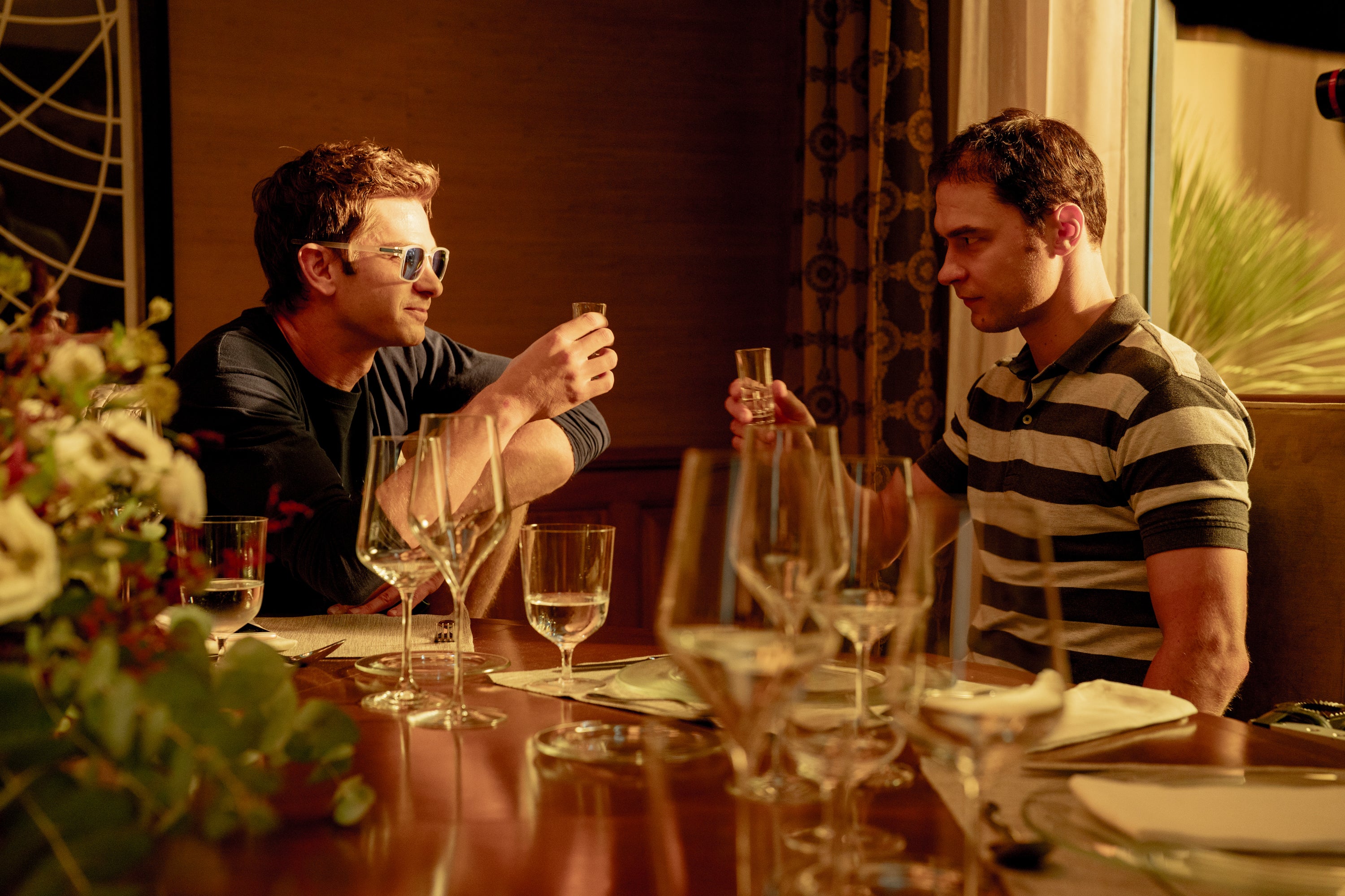 Andrew Garfield and Yura Borisov, as computer scientist Ilya Sutskever, in ‘Artifical’ (Neon)