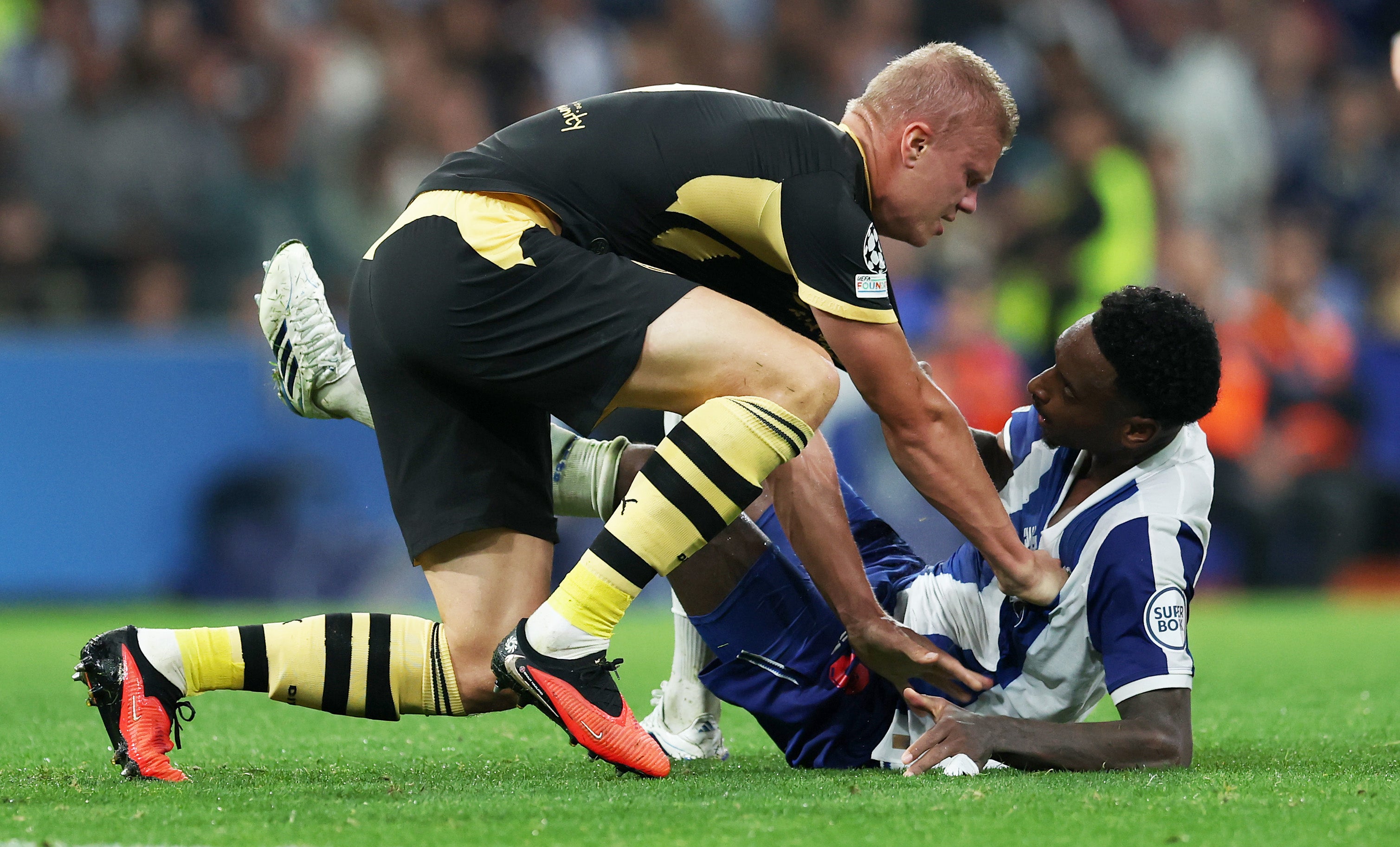 Erling Haaland accuses Porto player of grabbing his bum during heated confrontation