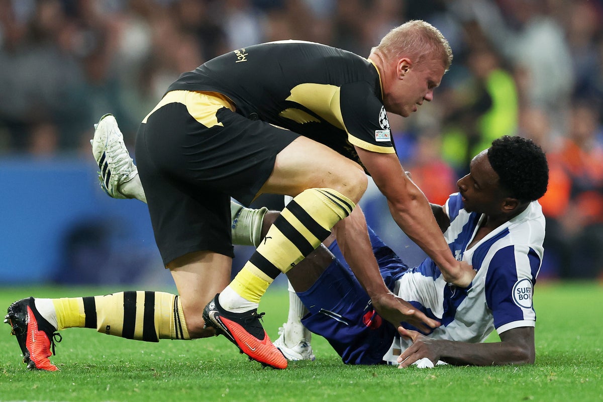 Erling Haaland accuses Porto player of grabbing his bum during heated confrontation