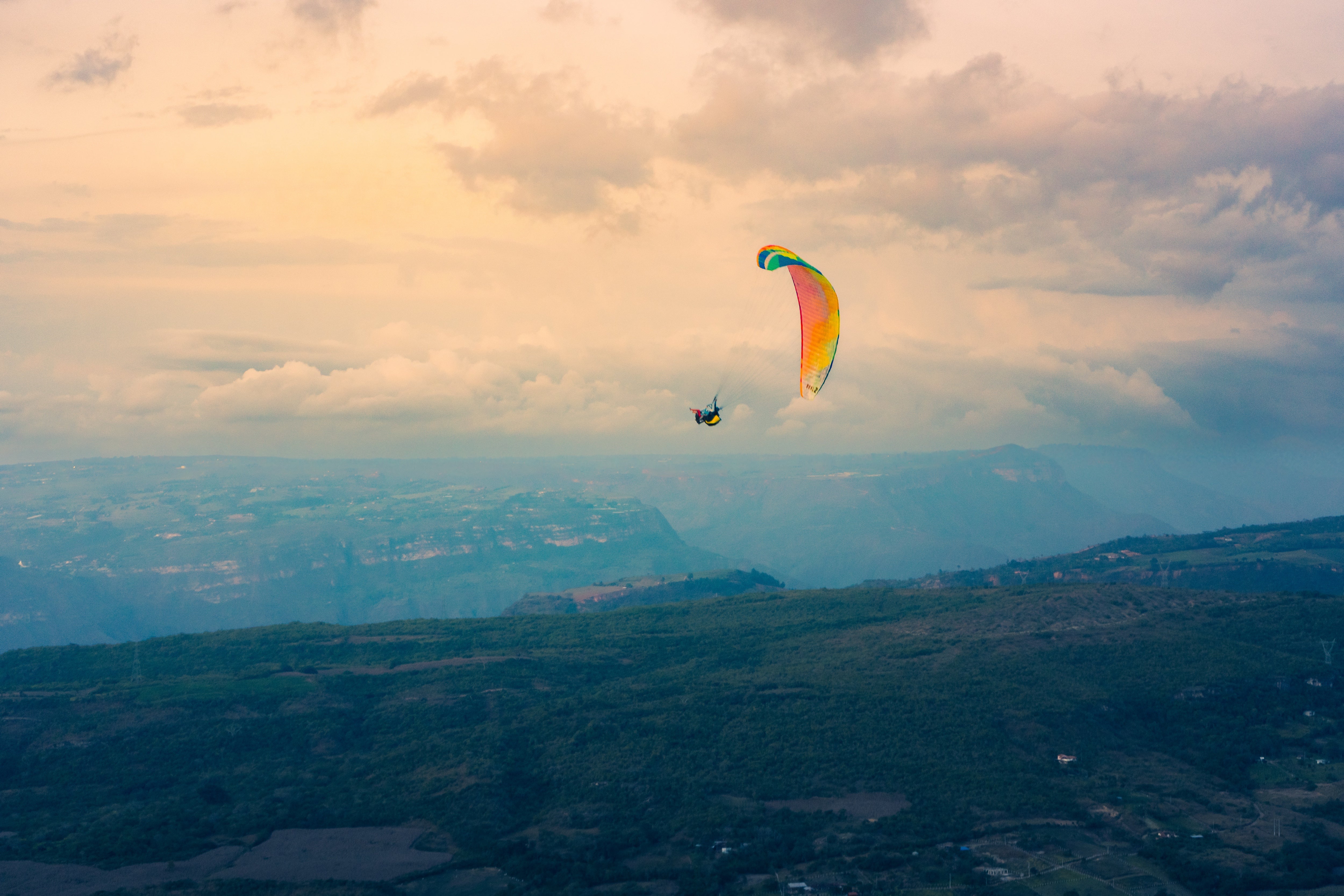 Paragliding over Chicamocha Canyon