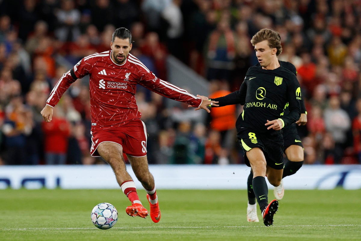 Liverpool v Atletico Madrid LIVE: Isak goes wide as Reds look for fast start in Champions League opener