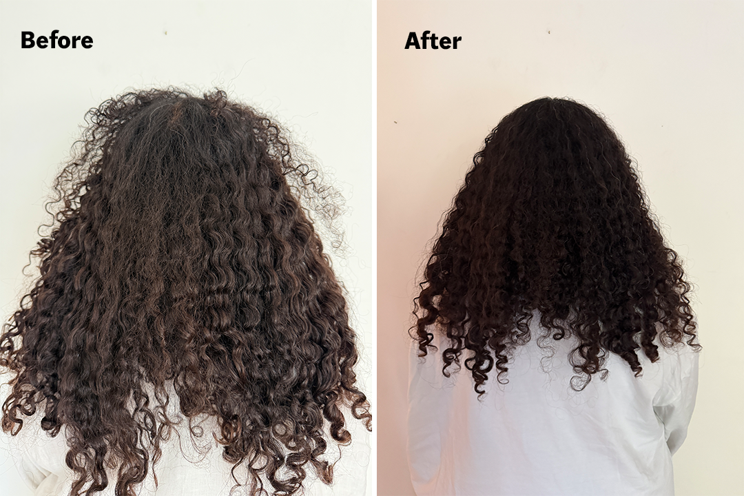 My curls were left more defined, moisturised and conditioned (Nicole Ocran/The Independent)