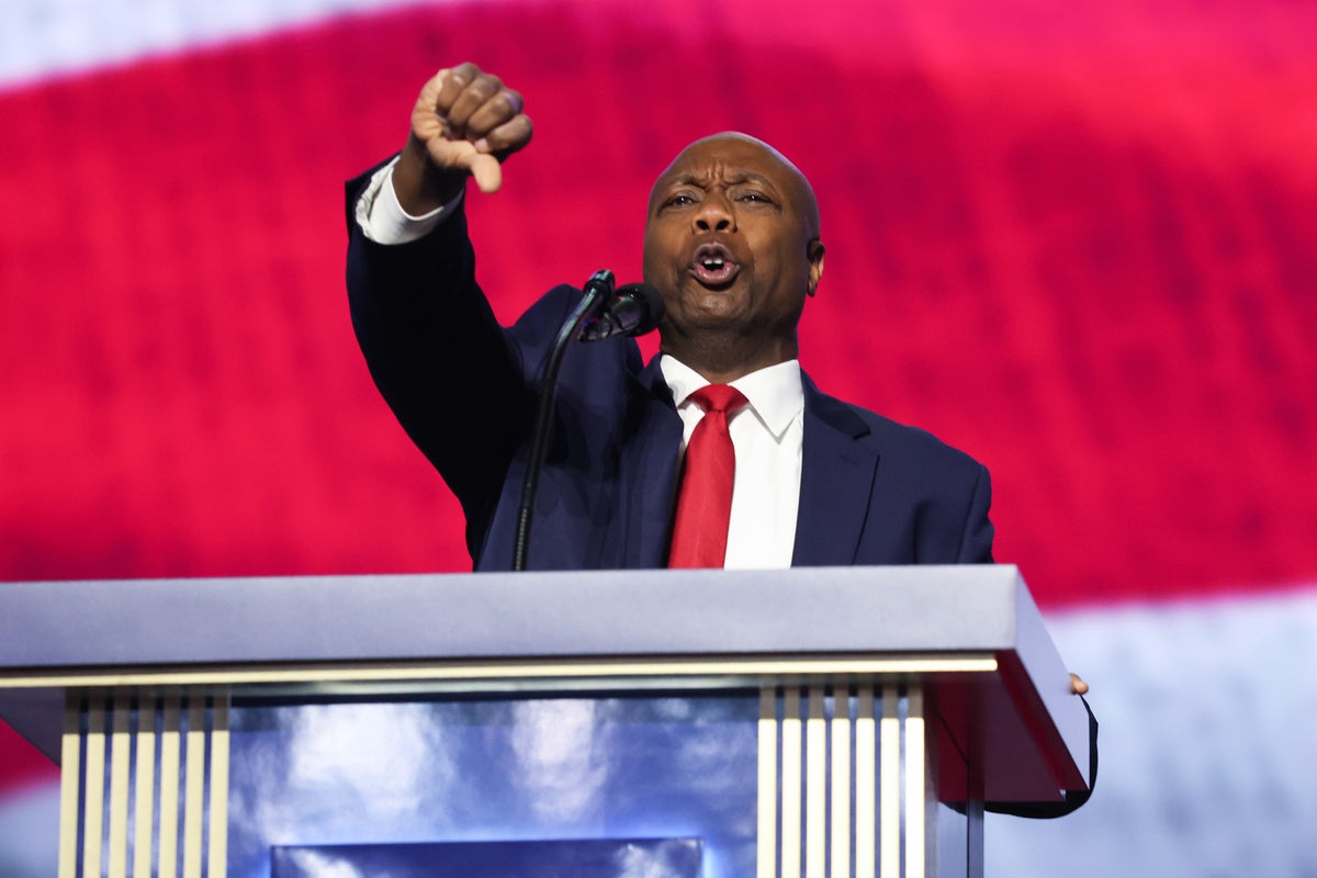 Tim Scott mocked for over-the-top Trump event speech: ‘An SNL cold open’