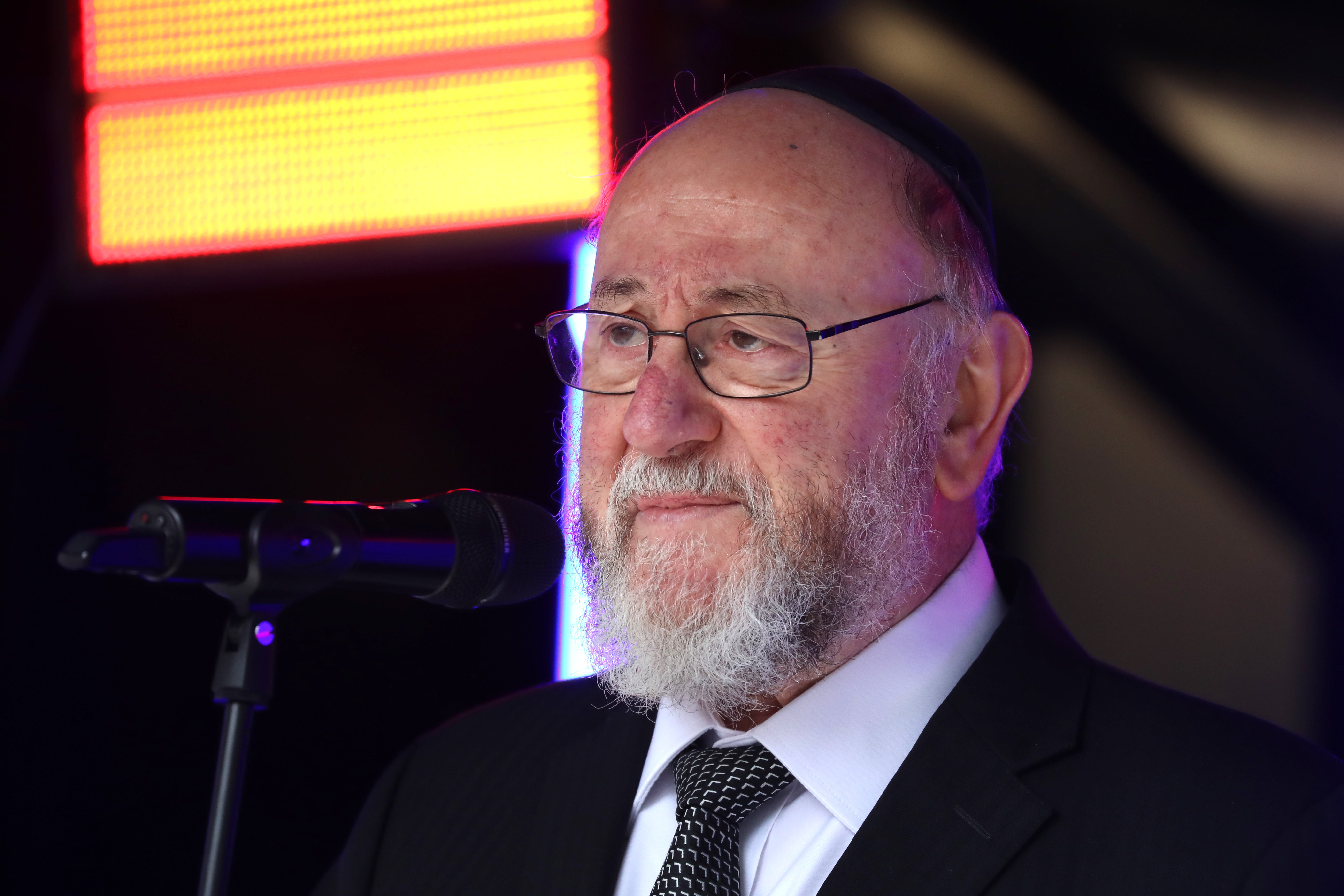 Chief rabbi Sir Ephraim Mirvis criticised the move as a 'dark day for British Jews' (Getty)
