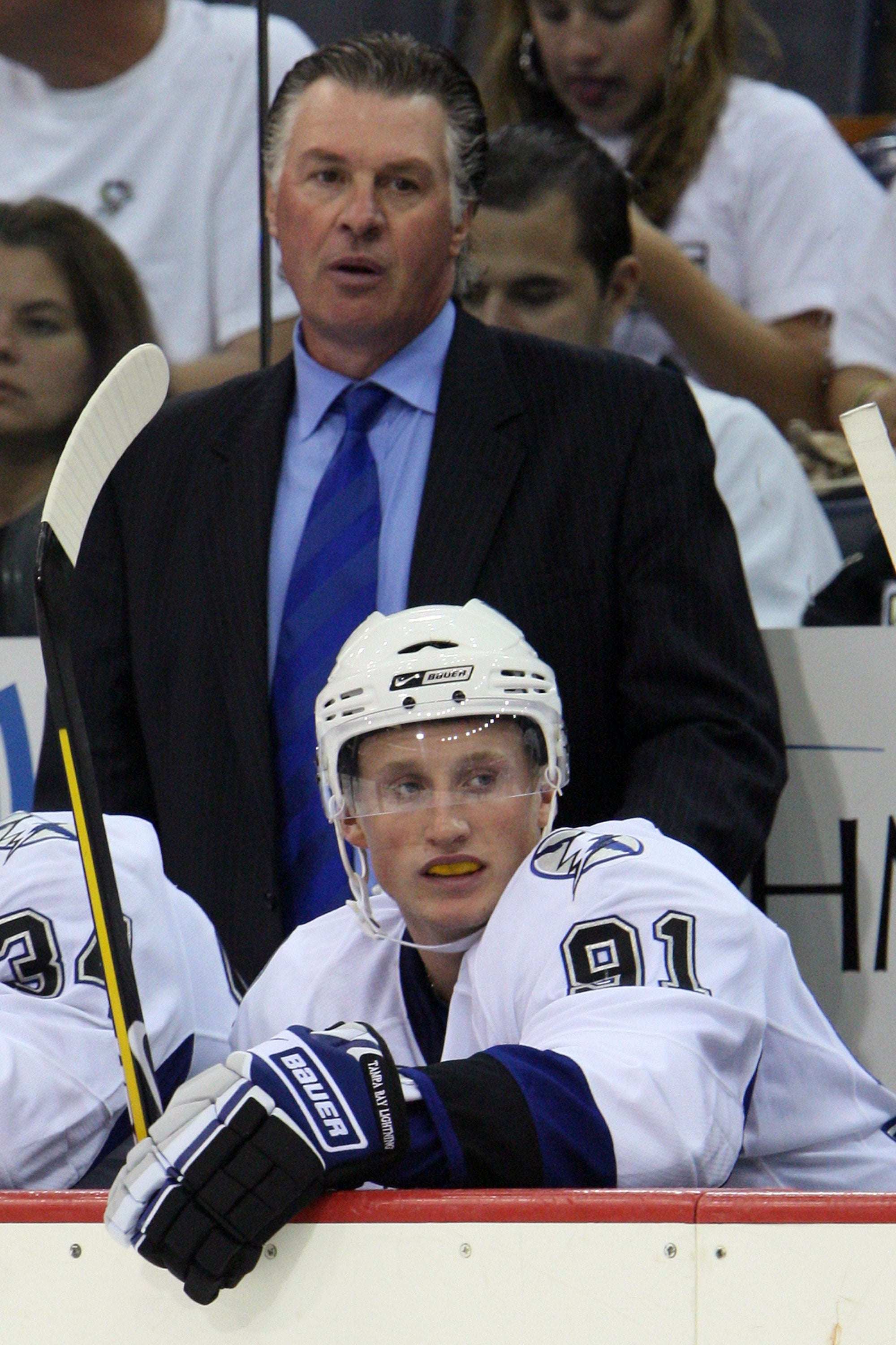 Melrose pictured during his time in Tampa watching the Lightning play the Pittsburgh Penguins