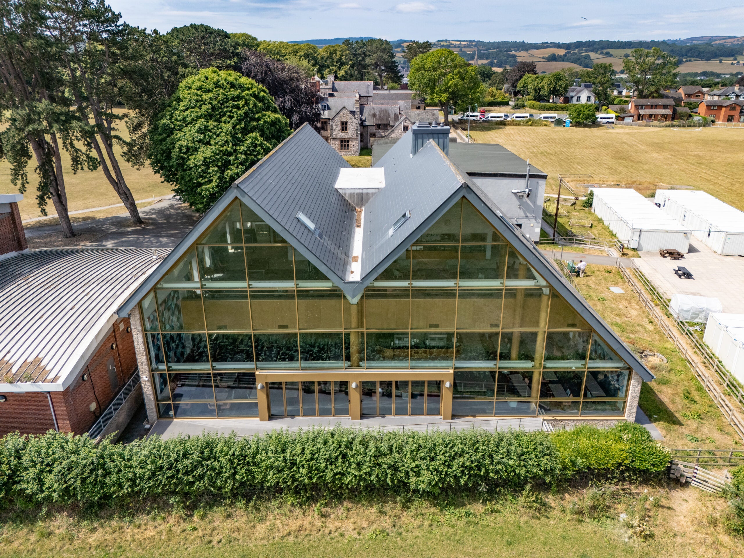 The property features a dining hall and 11 other buildings
