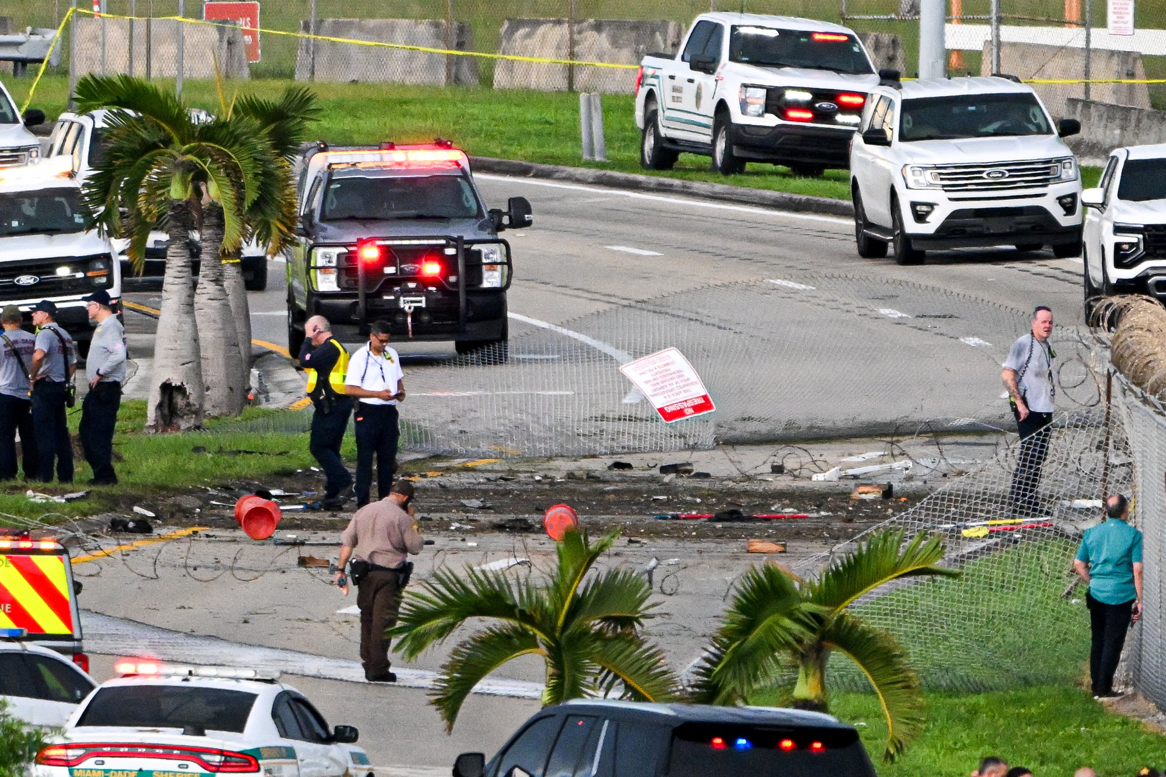 Five people inside a van owned by a company that cleaned planes for the airport were killed when the Boeing 767, operated by cargo carrier 21 Air, crashed into it