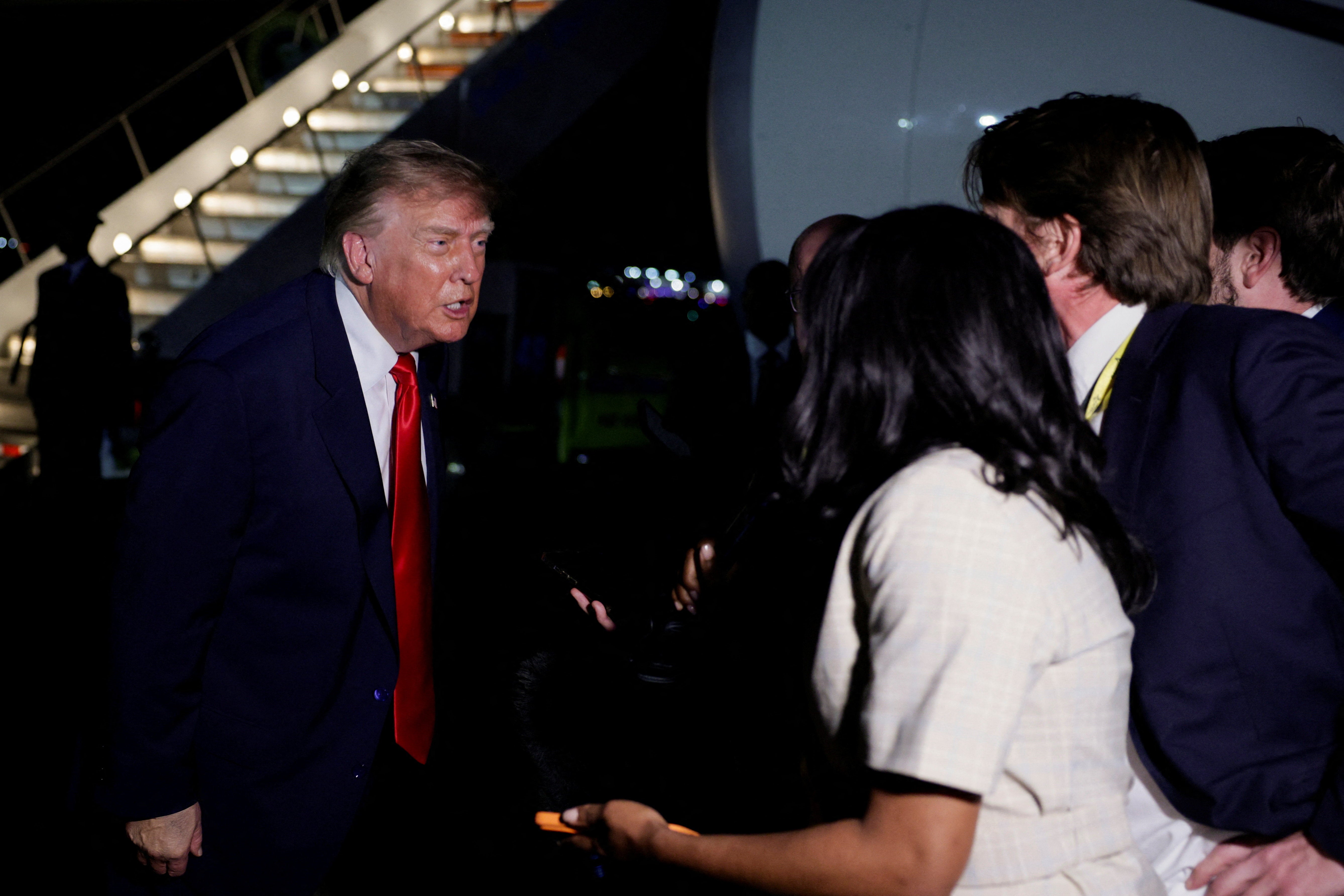 President Donald Trump said he has no concerns about AI but is worried about China dominating its development (Reuters)