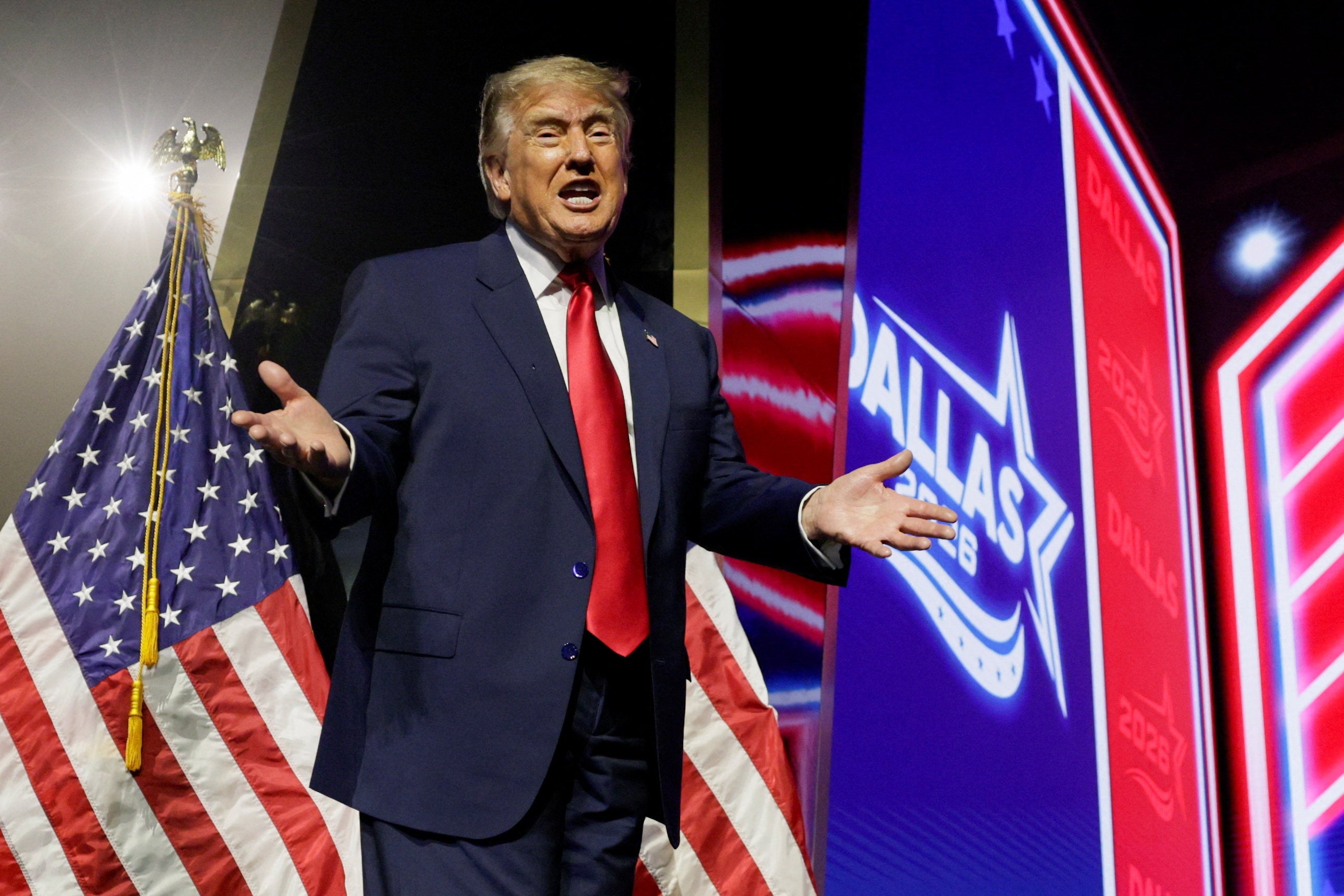 Trump cracked a series of unkind jokes about Paxton’s appearance during the convention, hardly helping his cause (Reuters)
