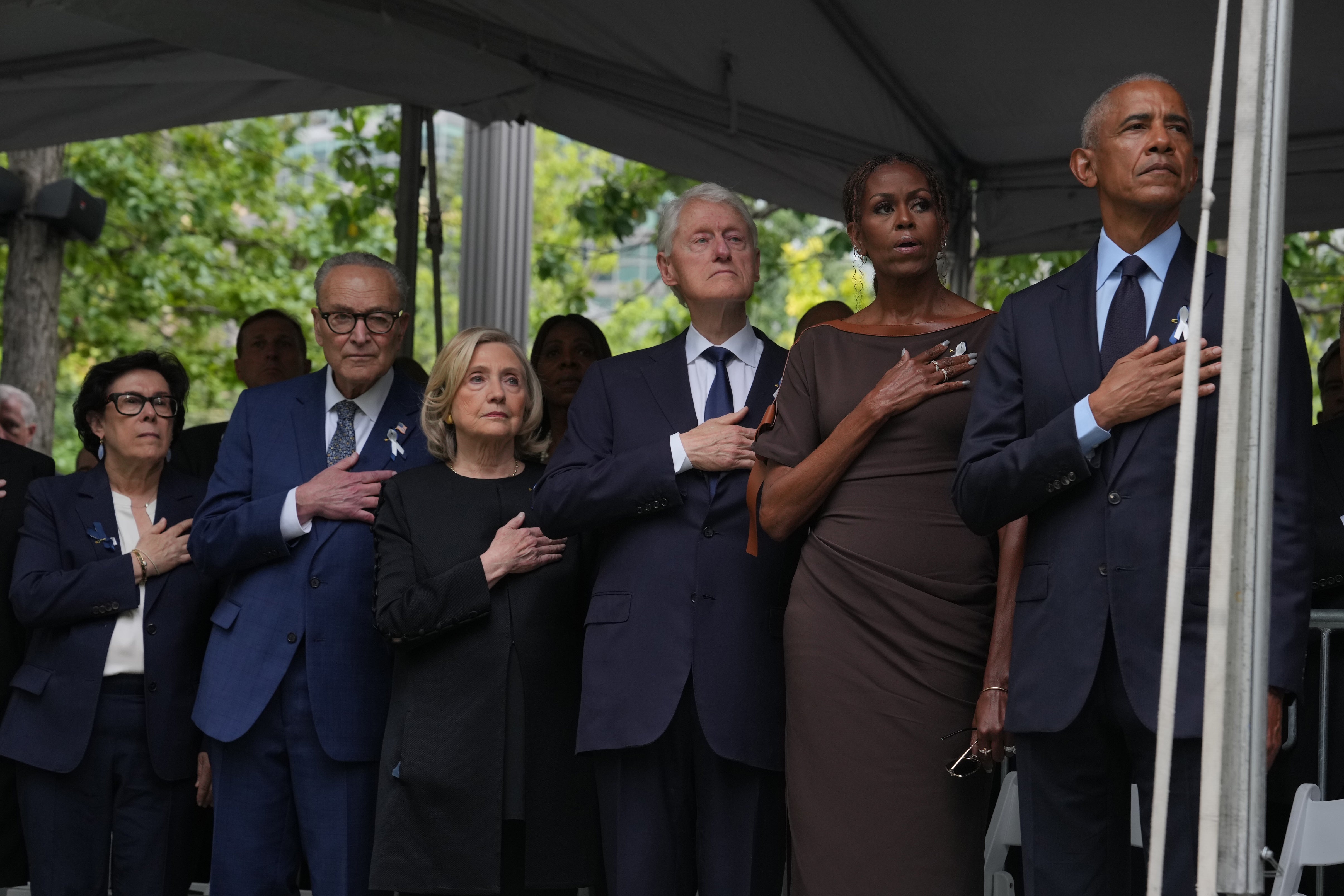 Former U.S. Presidents Attend 9/11 25th-Anniversary Ceremonies as Trump Speaks at Pentagon