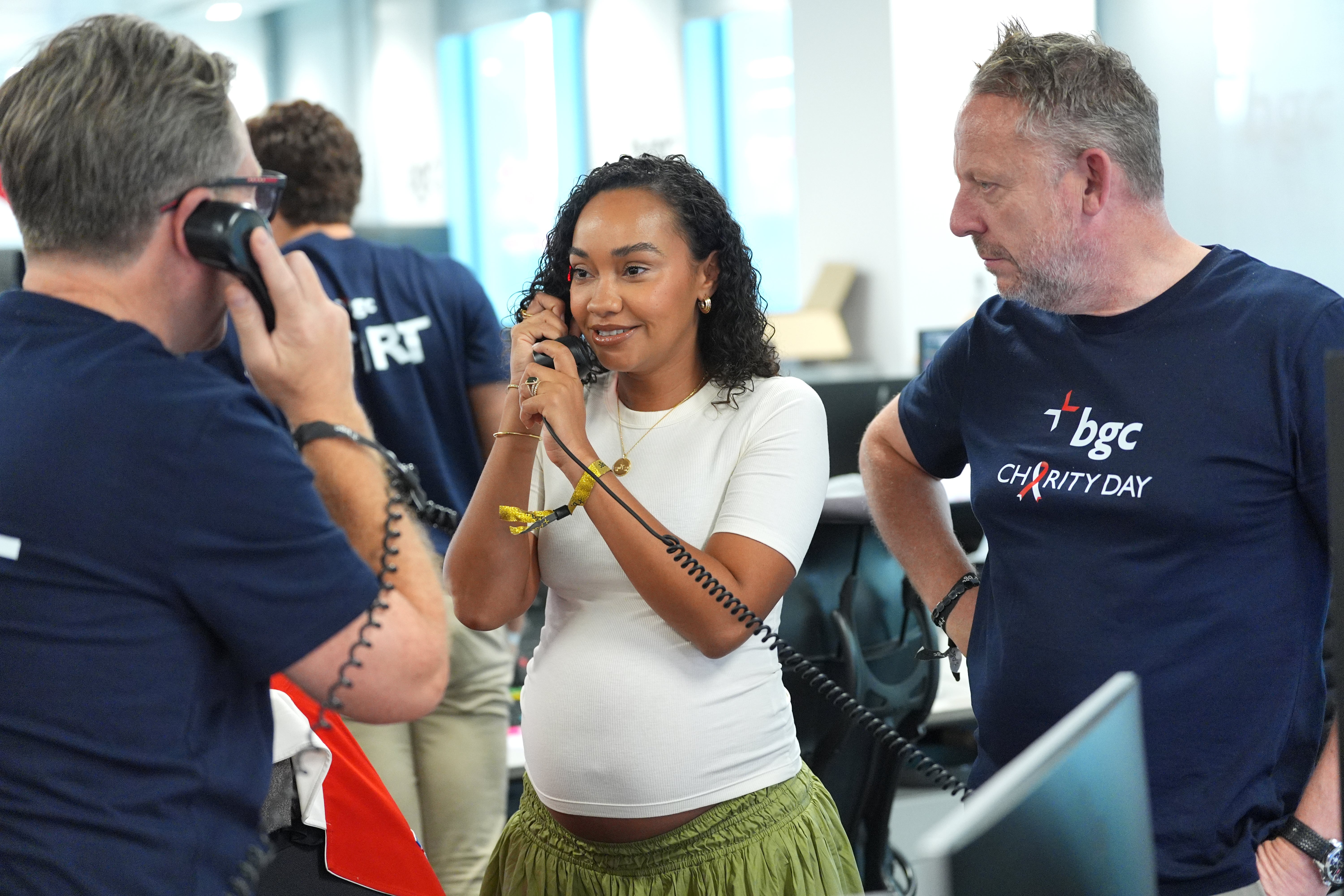 Leigh-Anne Pinnock takes a call (PA)