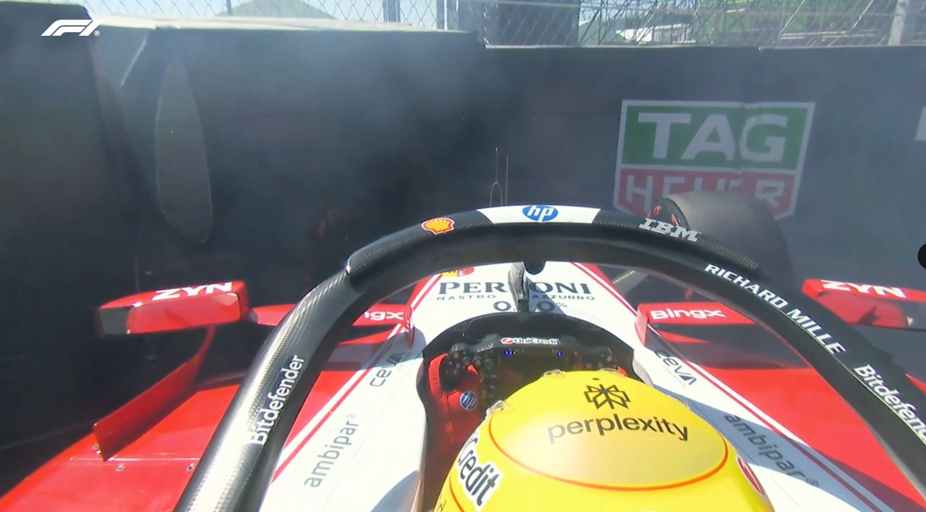 Lewis Hamilton crashed in final practice in Madrid