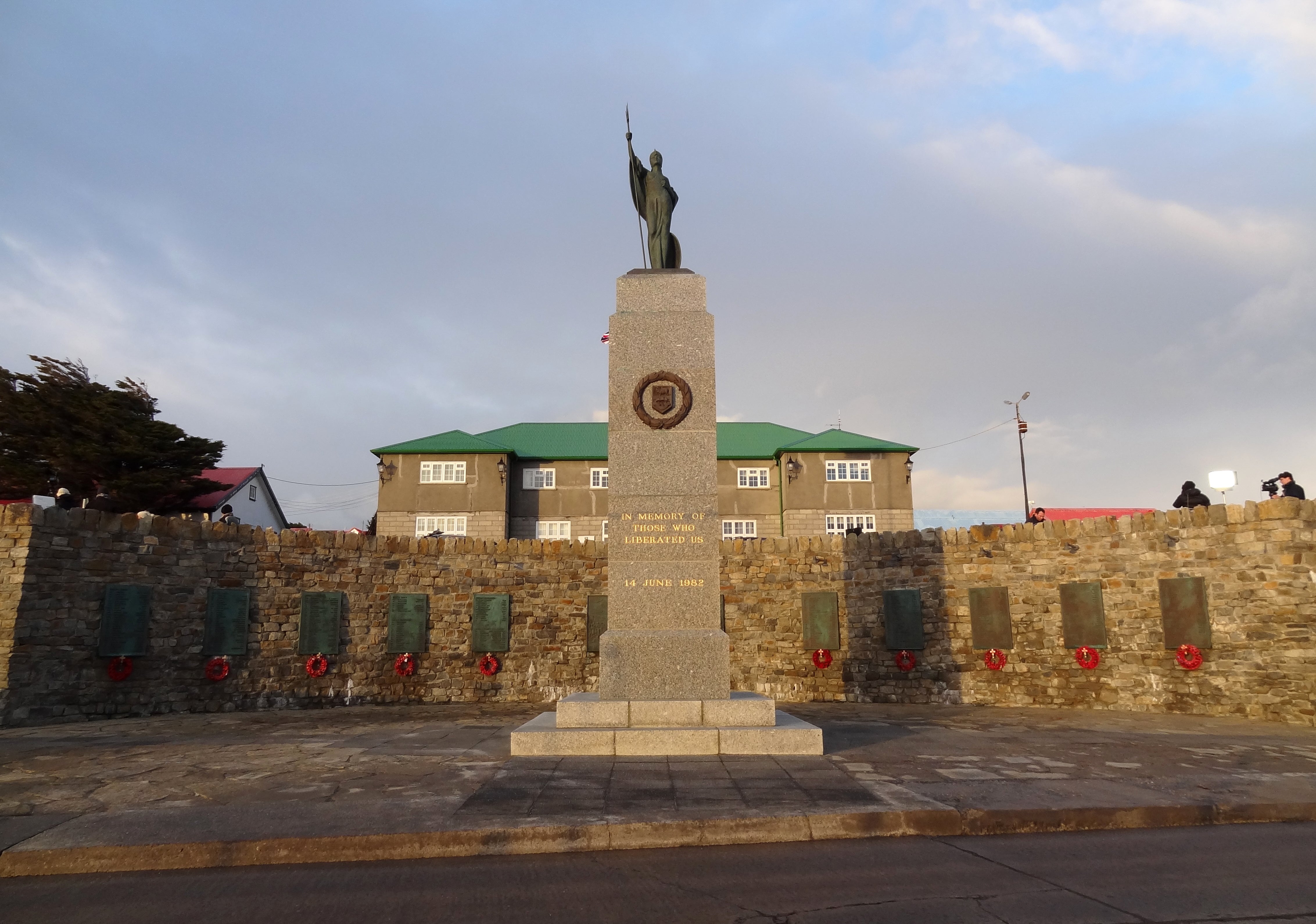 The Liberation monument in Stanley, Falkland Islands (Emma Hallett/PA)