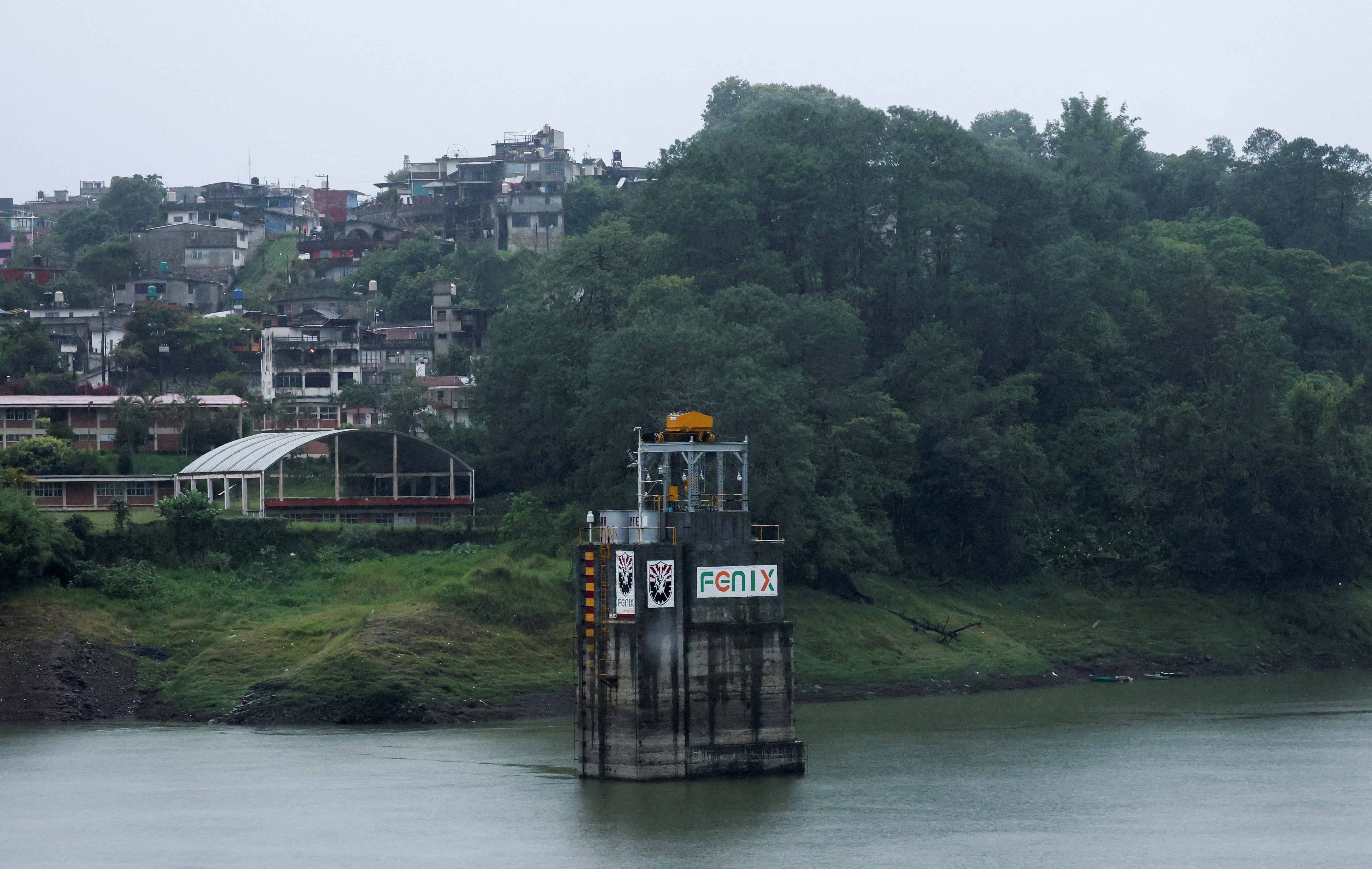 The Necaxa hydroelectric dam which supplies electric infrastructure to the area, from which authorities said power was drawn to the suspected illegal cryptocurrency mining operation uncovered in Tlaola, in Juan Galindo, Puebla state, Mexico, September 8, 2026