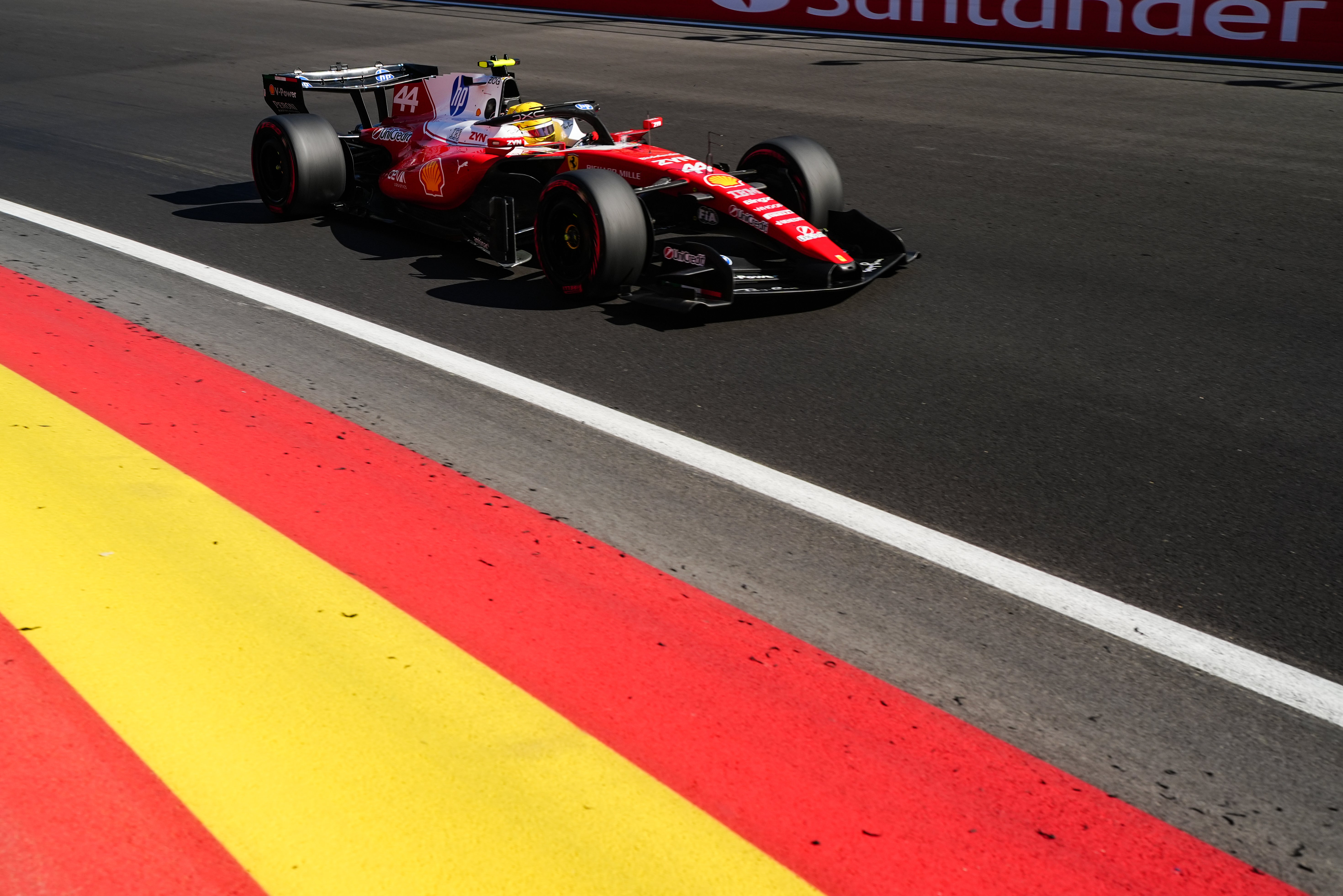 Hamilton was on course to set the fastest lap (David Davies/PA)