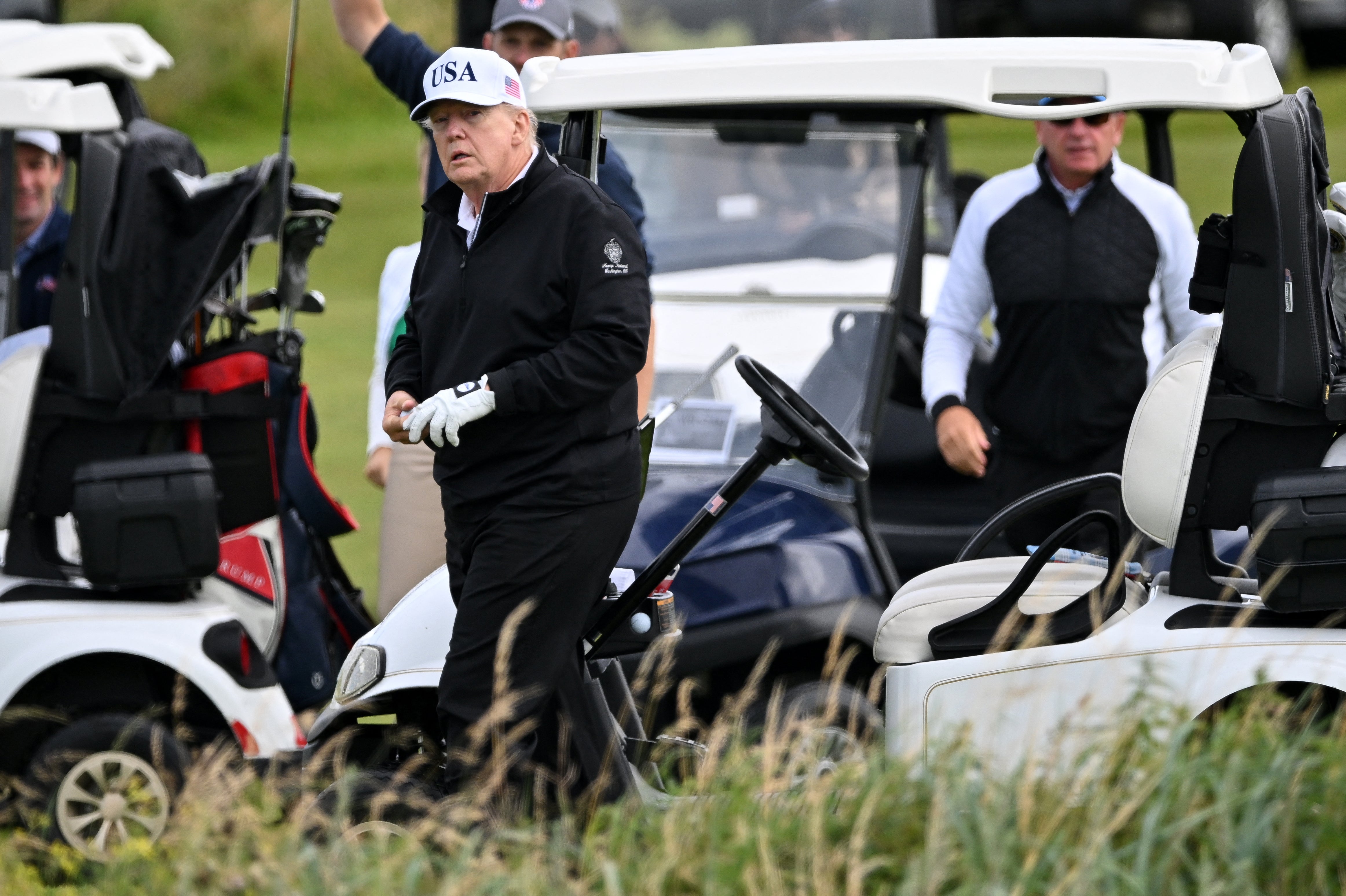 While in Ireland on Saturday, President Donald Trump said he would cheat at golf if not for the hundreds of Secret Service agents watching him play