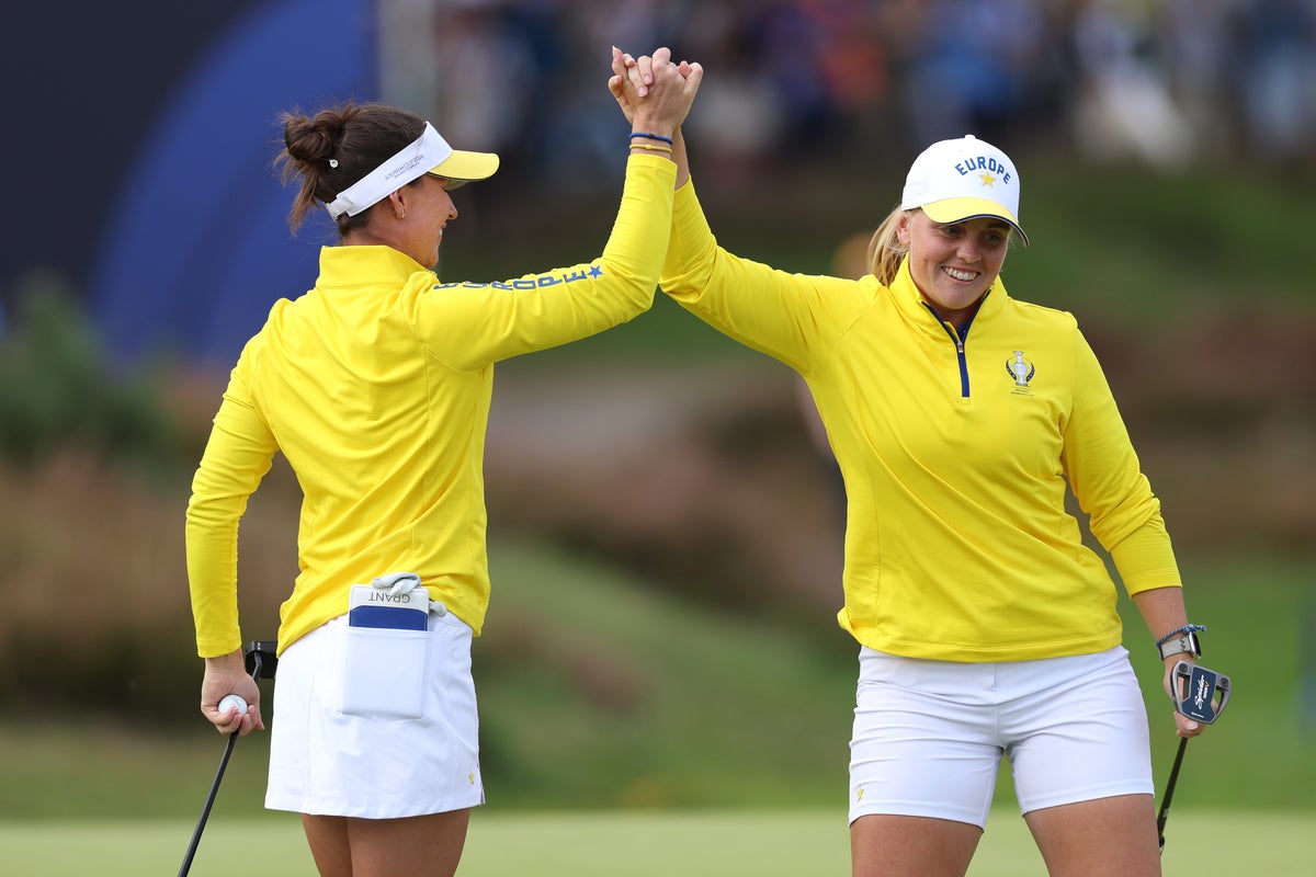 Europe and USA set for singles shootout in tight Solheim Cup tussle