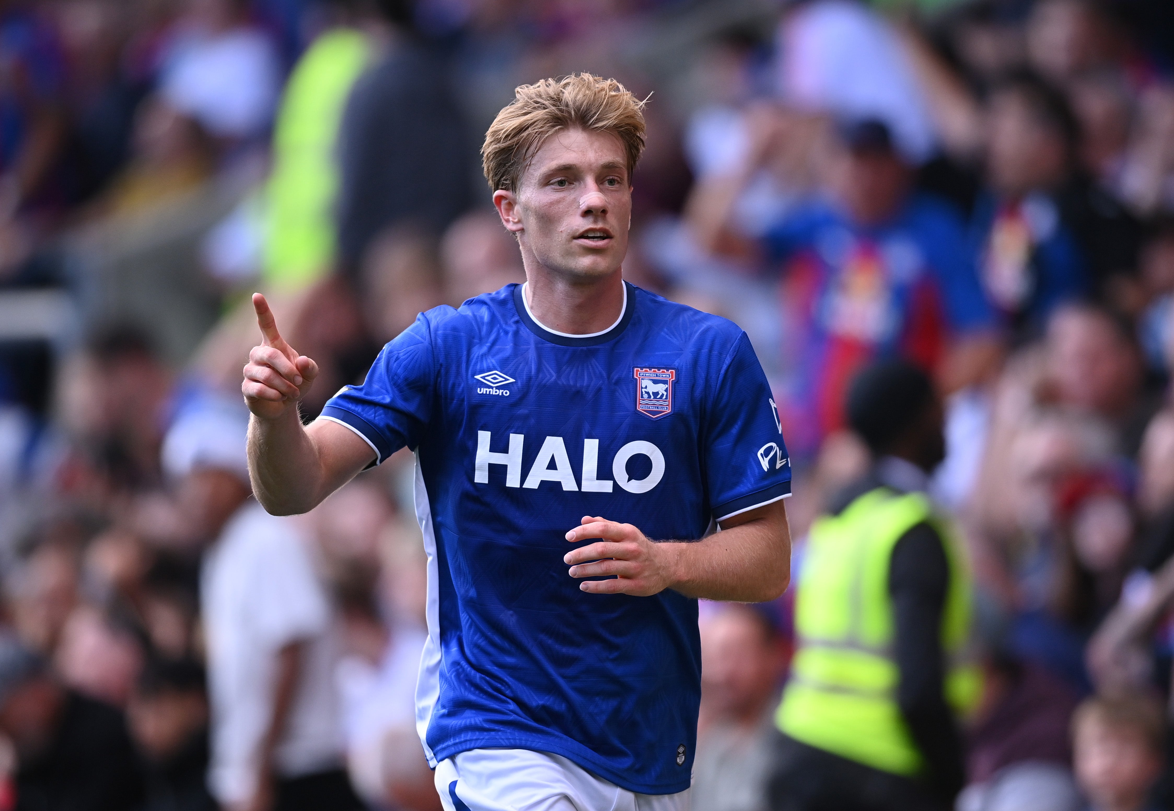 Zian Flemming of Ipswich Town celebrates scoring his team’s third goal