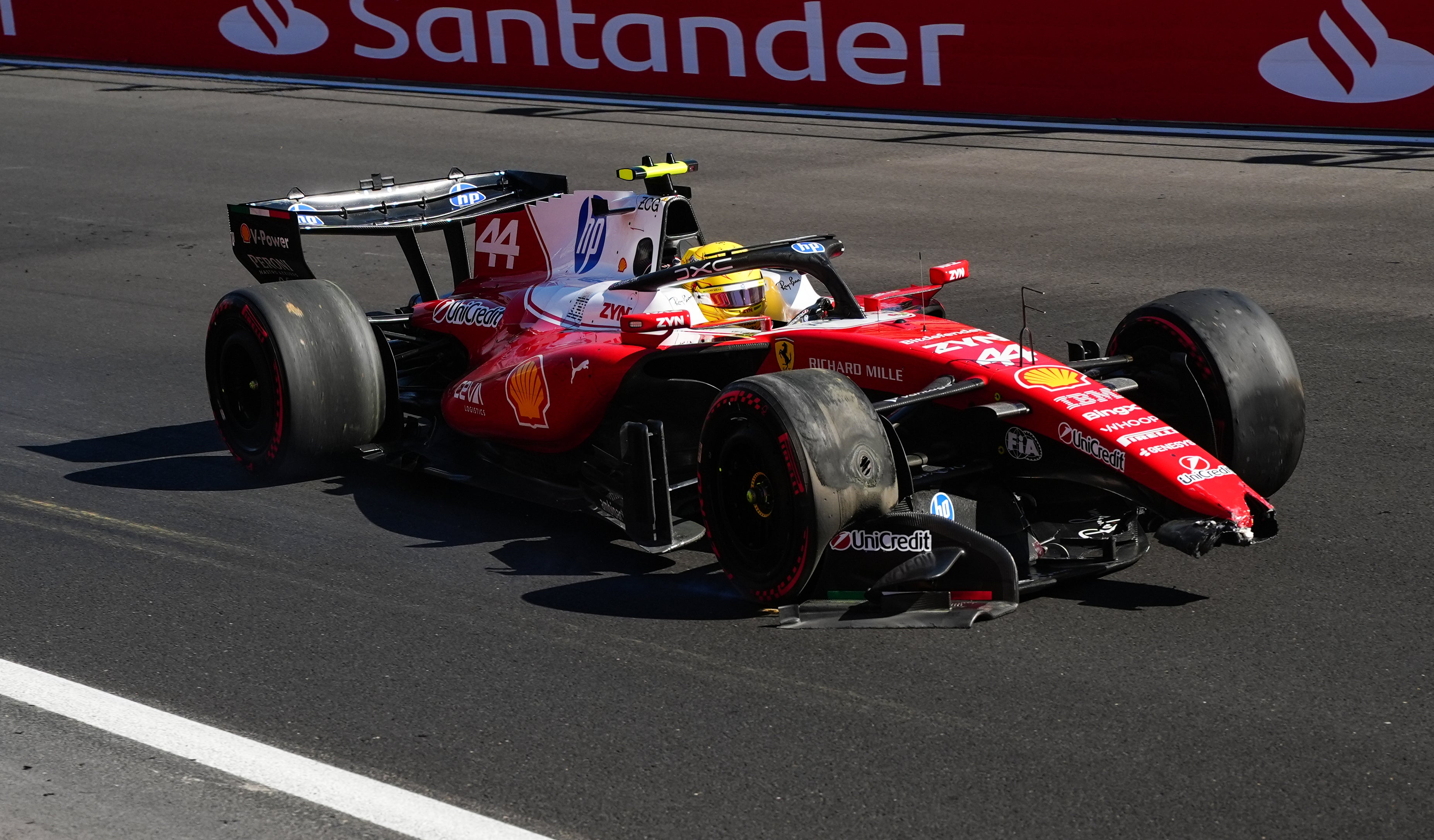 Lewis Hamilton crashed out of final practice prior to qualifying (David Davies/PA)