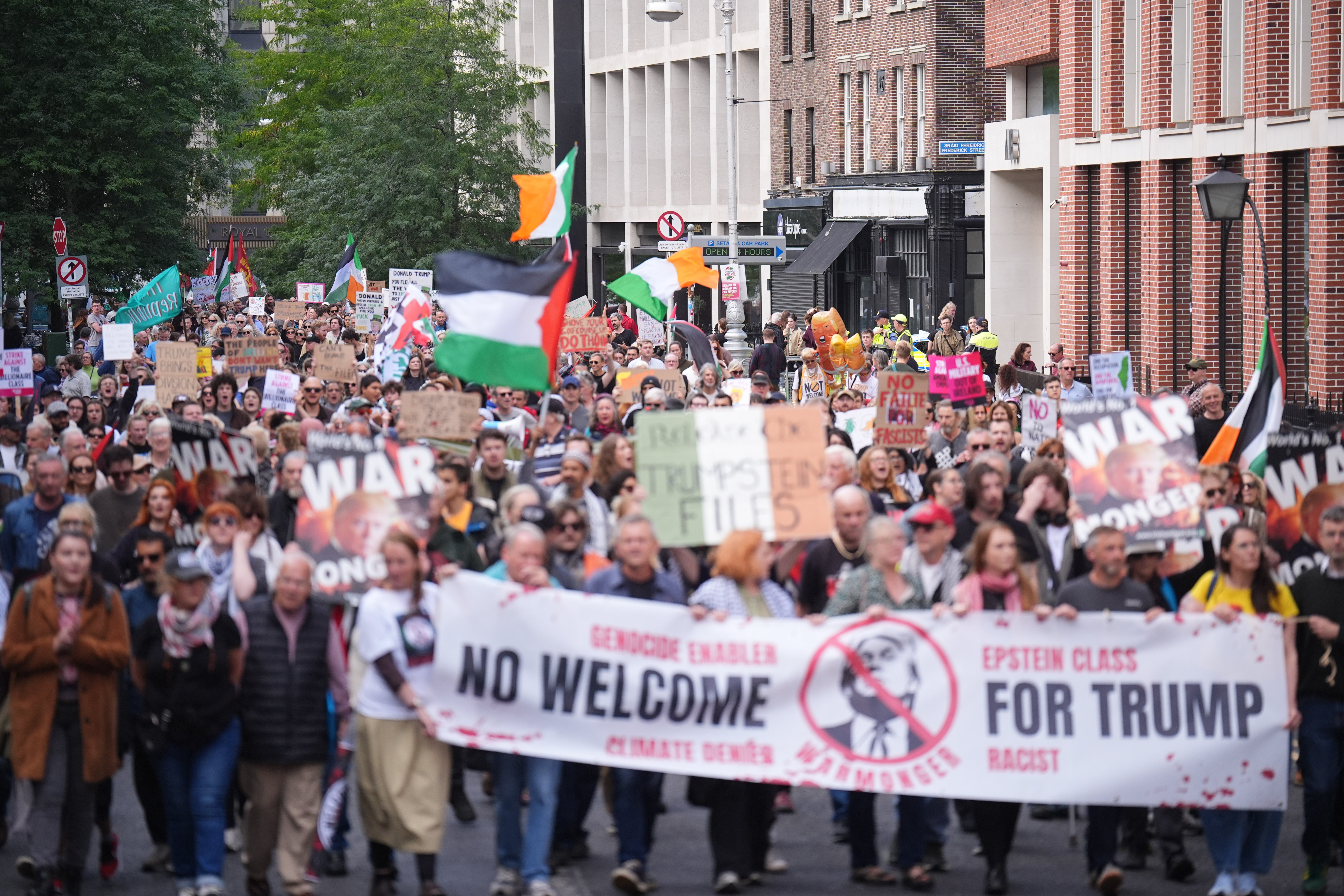 Trump’s presence in Ireland was met with protests by locals not happy to see him