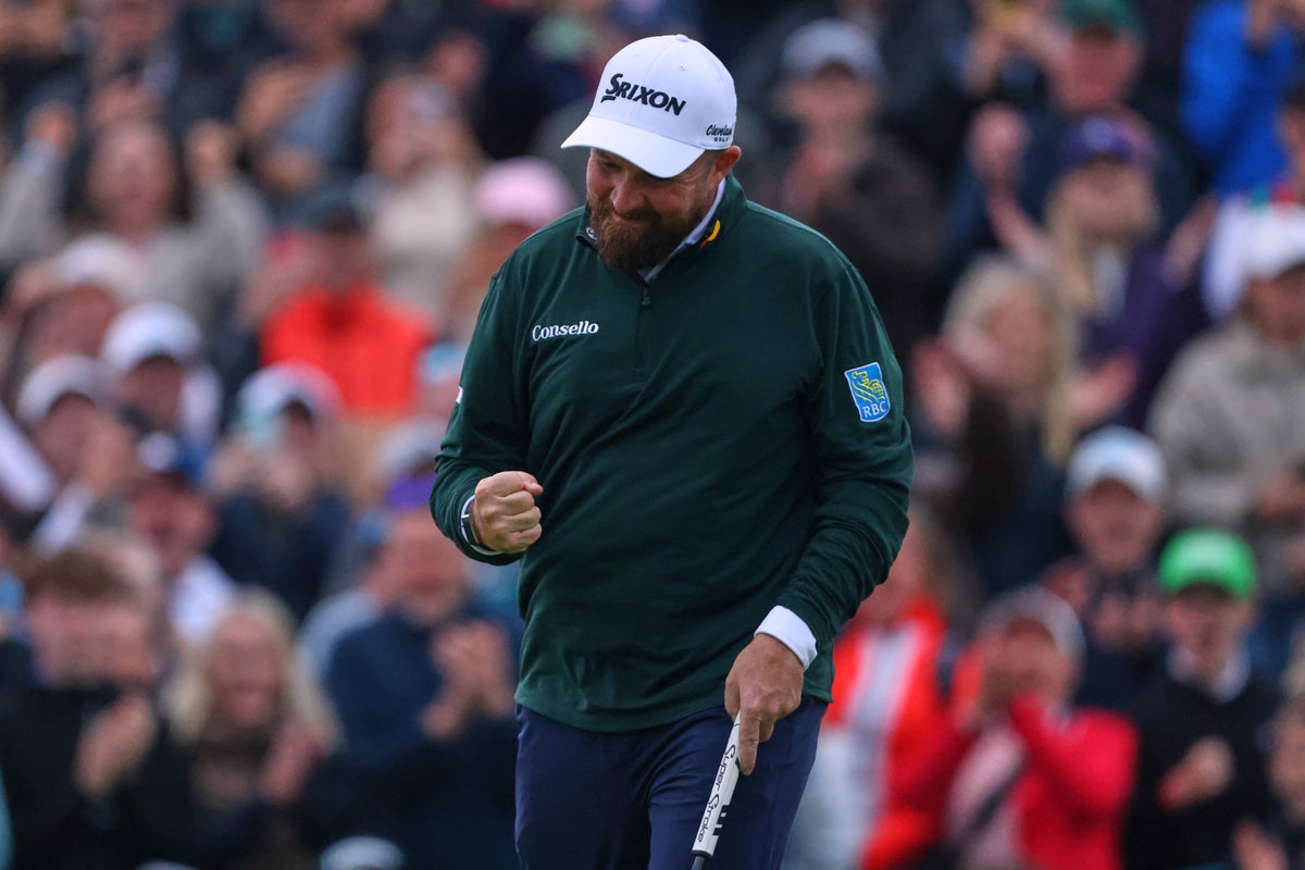 Home hero Shane Lowry takes four-shot lead into final round of Irish Open as Donald Trump watches on