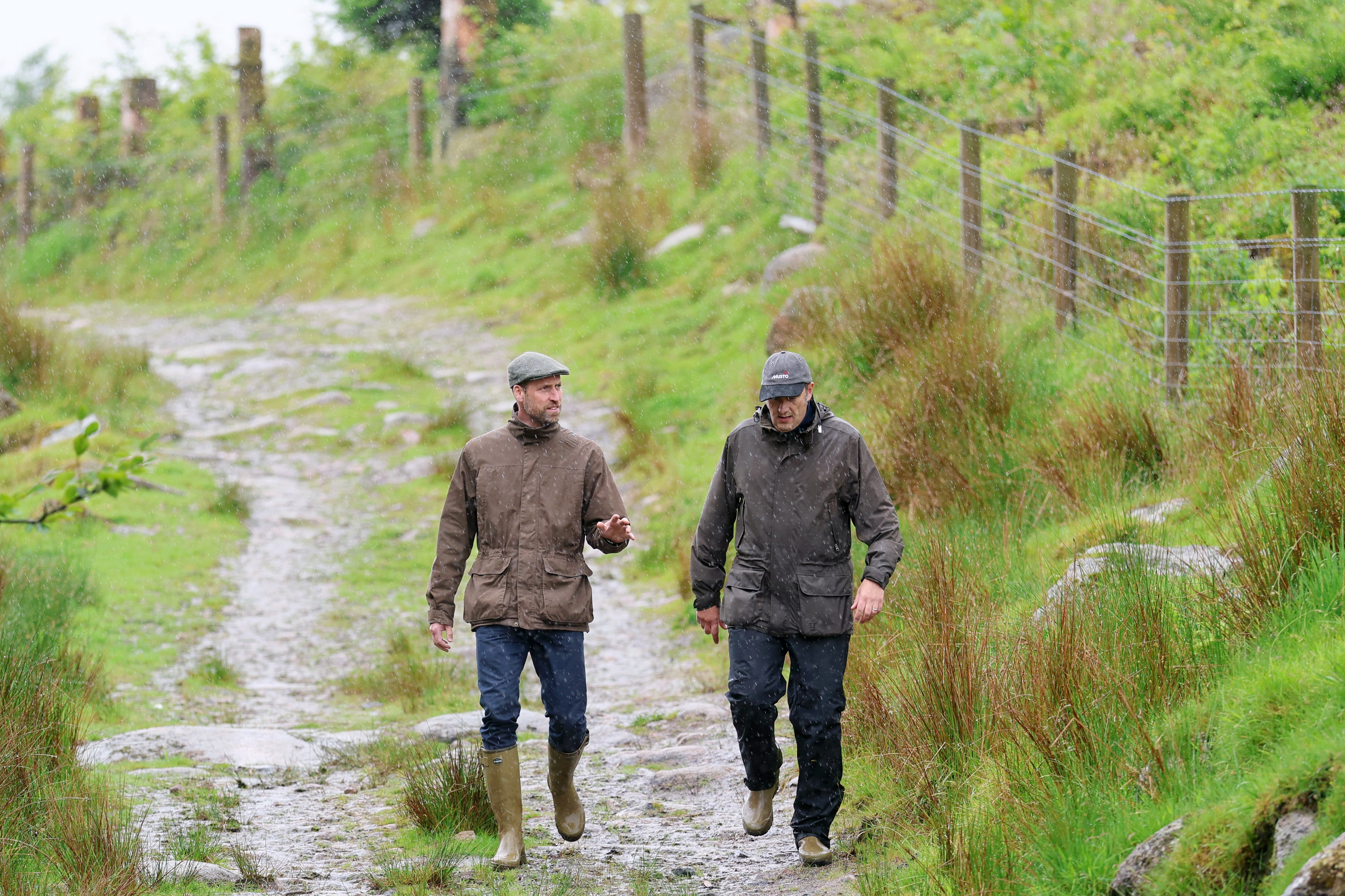 Prince of Wales during a visit to Tor Bog, an area of restored peatland on Dartmoor.