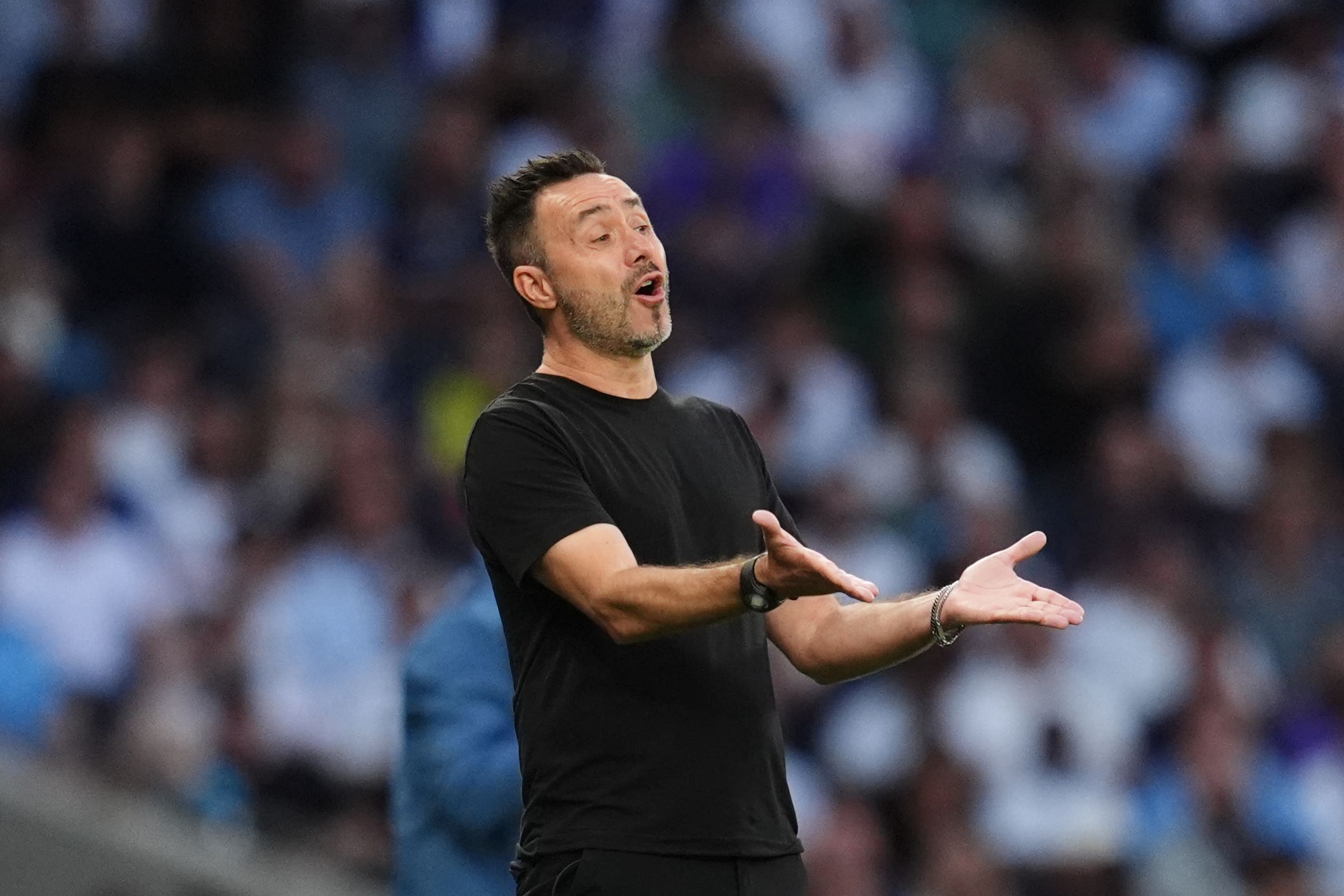 Roberto De Zerbi is under intense pressure with Spurs yet to score a goal in the Premier League